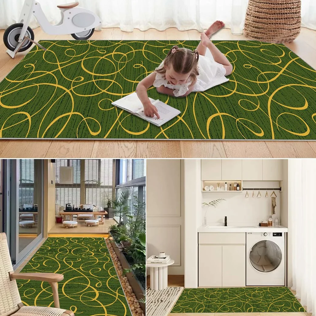 Dywan kuchenny, nadający się do prania, chodnik do przedpokoju, antypoślizgowy chodnik na korytarz, 90 x 200 cm, niskie runo, wycieraczka podłogowa, chłonny chodnik do przedpokoju, sypialni, łazienki