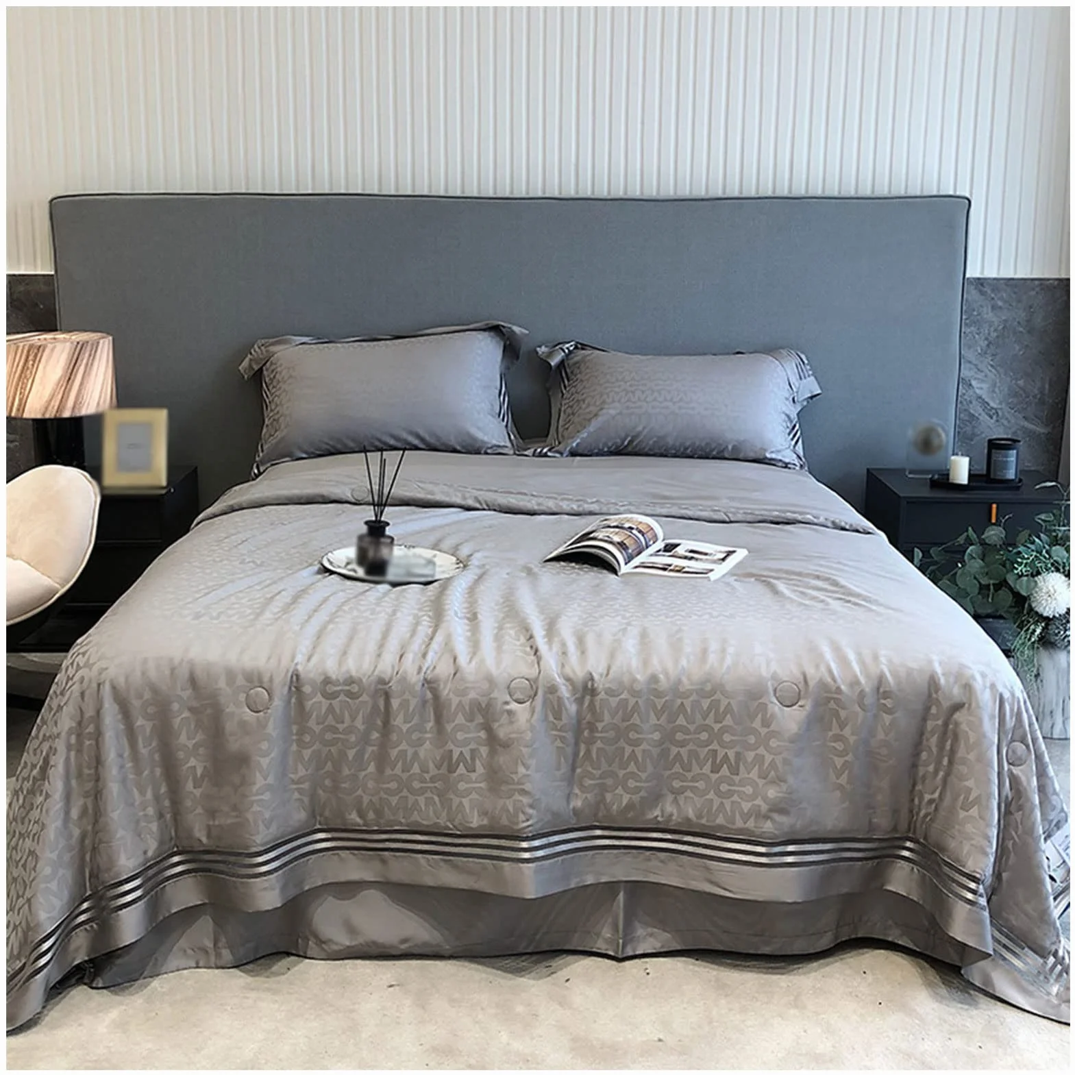 Tencel 4PCS Letni koc lodowy jedwabne chłodne cienkie kołdrę biuro drzemka Kolan Kopanie Dorosłe dzieci zmywalne klimatyzacyjne pościel 200 * 230 cm (200 * 230 cm)