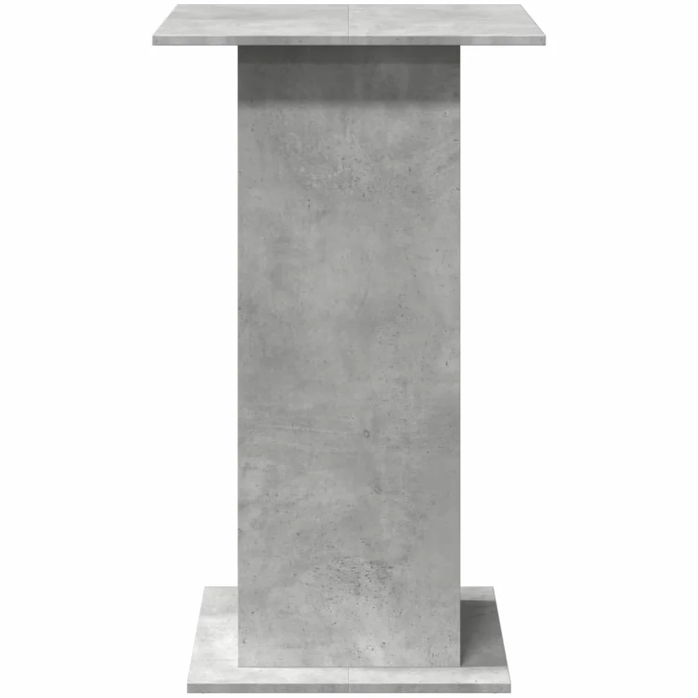 Stół barowy z półkami, szary betonowy, 60 x 60 x 102 cm, materiał drewnopochodny, trwały stół stojący do kuchni, jadalni, uniwersalny stół kuchenny, stół bistro