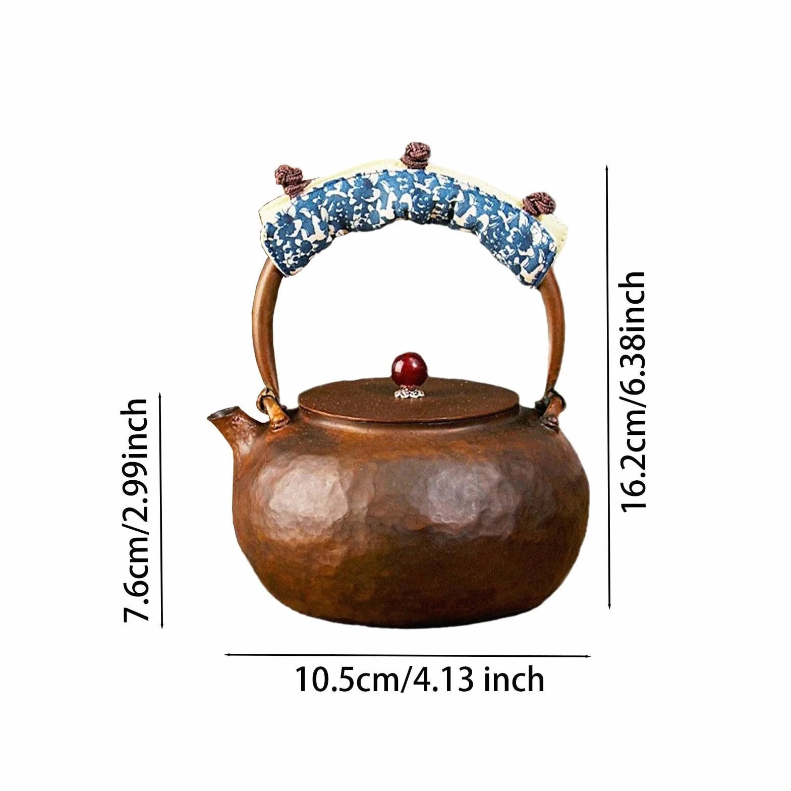 Dzbanek do herbaty, do kuchenki, dzbanek na wodę, dzbanek na wodę z uchwytem, miedziany czajnik do herbaty, 1,2 l, do użytku domowego, do wrzenia wody, na imprezę w restauracji