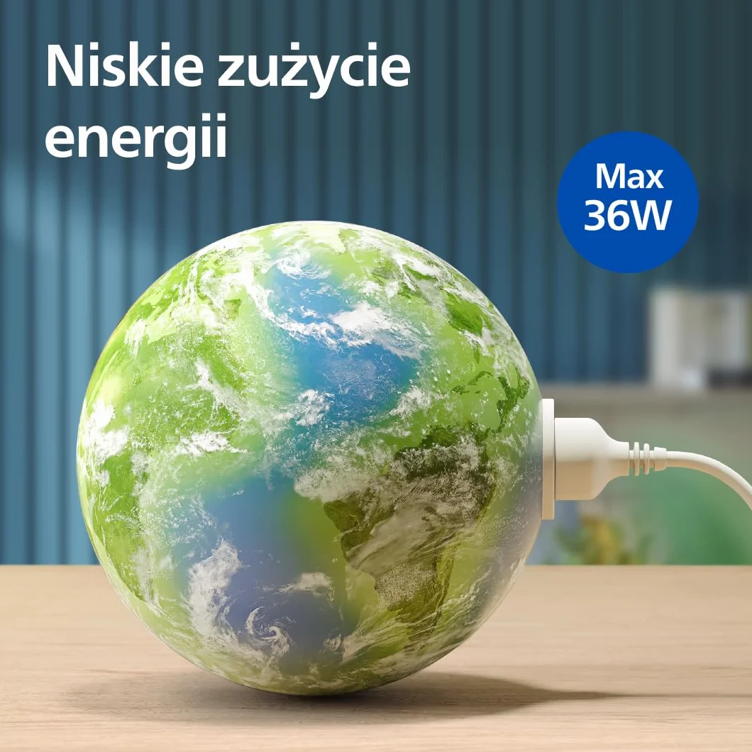 Philips Inteligentny Oczyszczacz Powietrza PureProtect z serii 3200, filtr HEPA i filtr z węglem aktywnym, CADR 500 m³/h dla pomieszczeń o powierzchni 130 m², ultracichy i energooszczędny(AC3210/12)