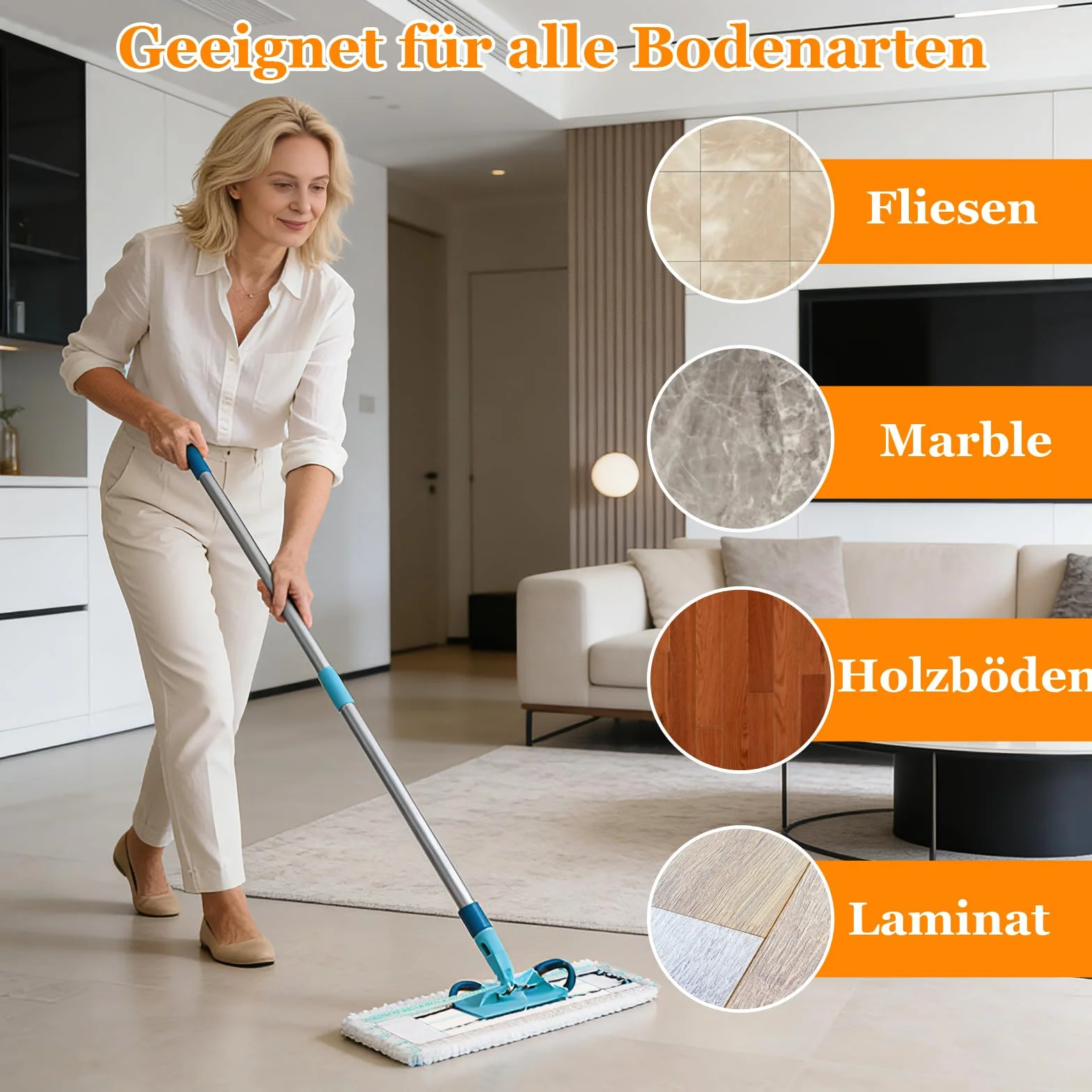 4 sztuki wymiennych nakładek do mopa dla Leifheit Profi XL Cotton Plus/Profi XL Micro Duo. Nakładki z mikrofibry do wszystkich typów podłóg, grubie o dużej chłonności wody.