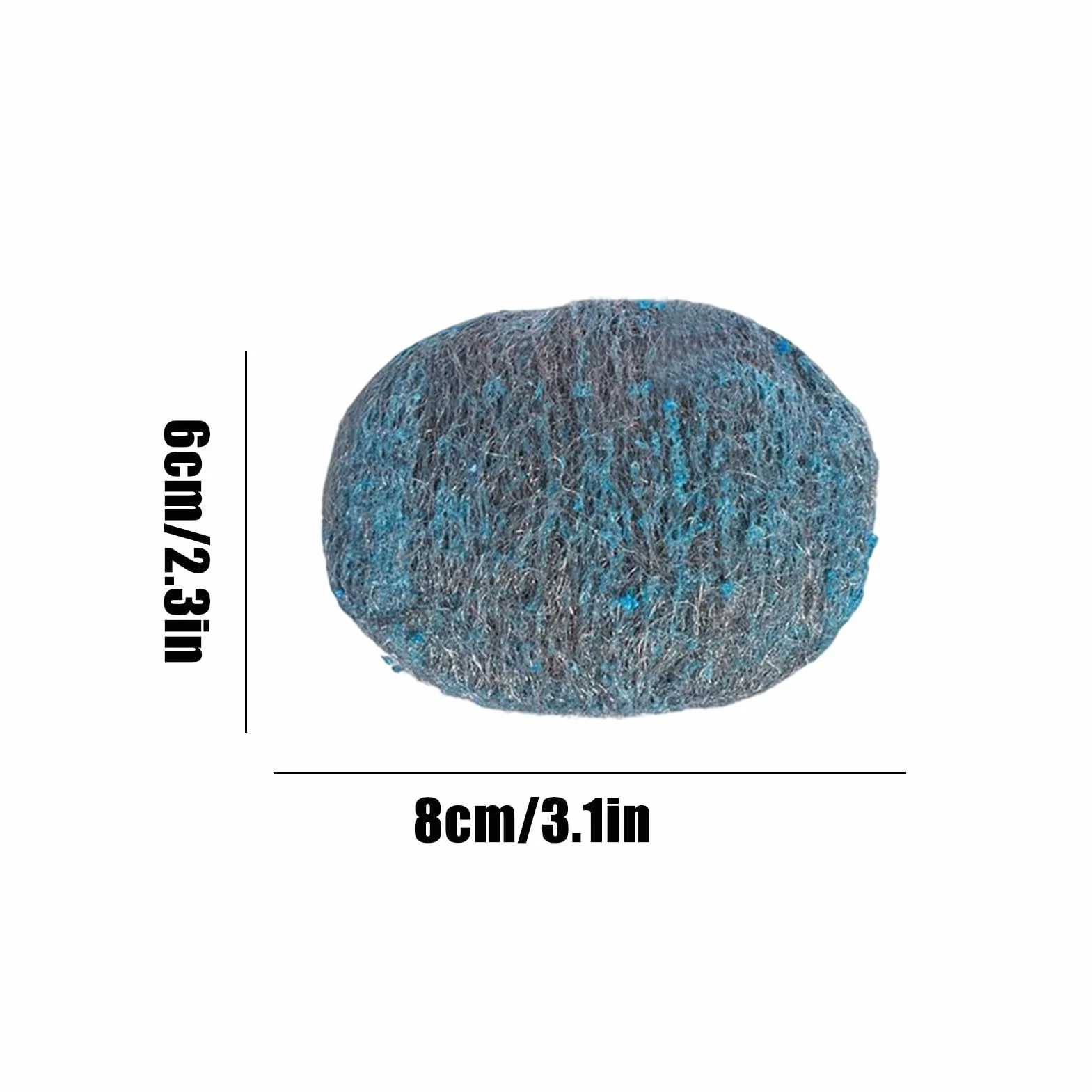 Steel Wool Soap Pads - Heavy Duty Scrubbers for Tough Grease Removal | 10-Pack Stainless Cleaning Pads with Built-In Soap, Sturdy Scouring Sponges for Cookware Pots Home Use, 8x6x2cm