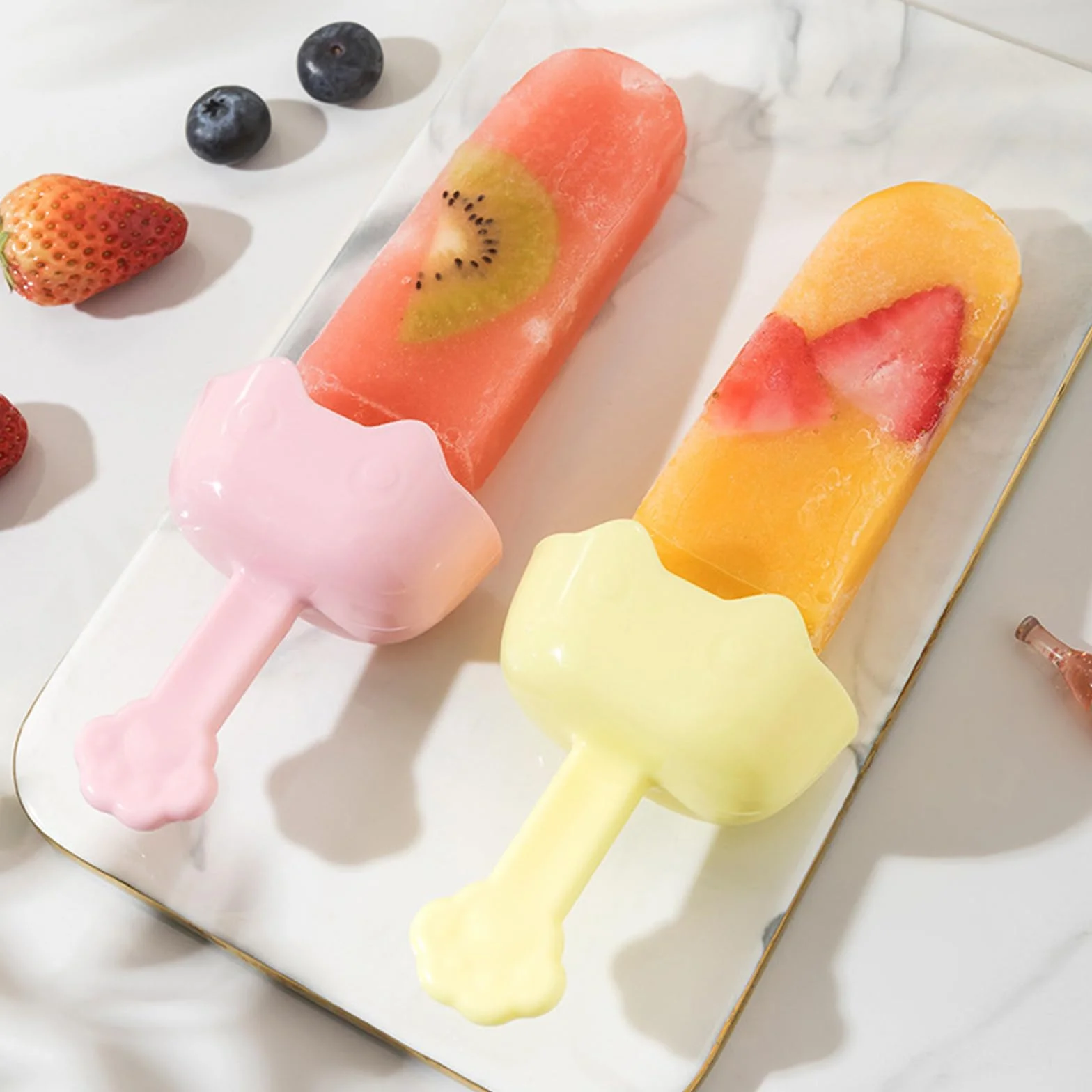 Uchwyt na lody na patyku dla dzieci, 4 sztuki, do wielokrotnego użytku, dla dzieci i małych dzieci