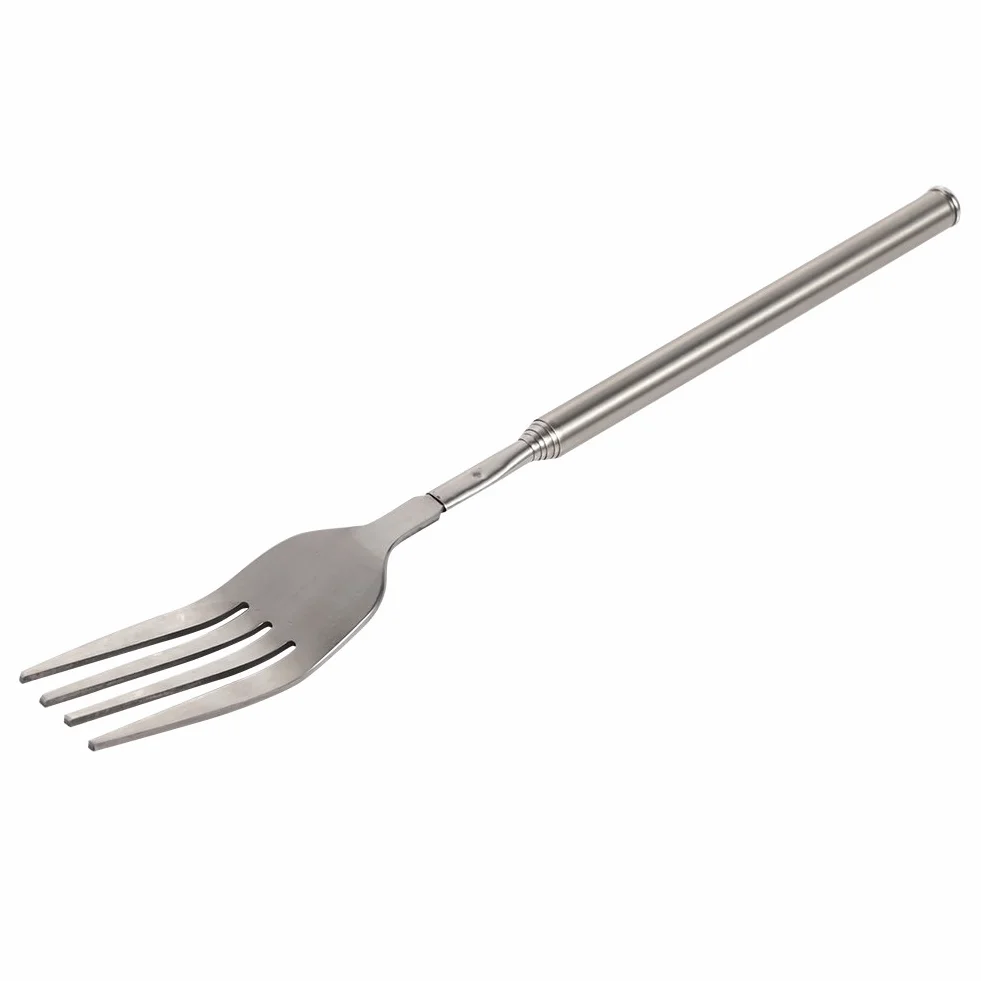 Widelec Amazon Basics Widelec ze stali nierdzewnej 22,1~64,6 cm (8,7~25,4 cala) Wysuwany srebrny