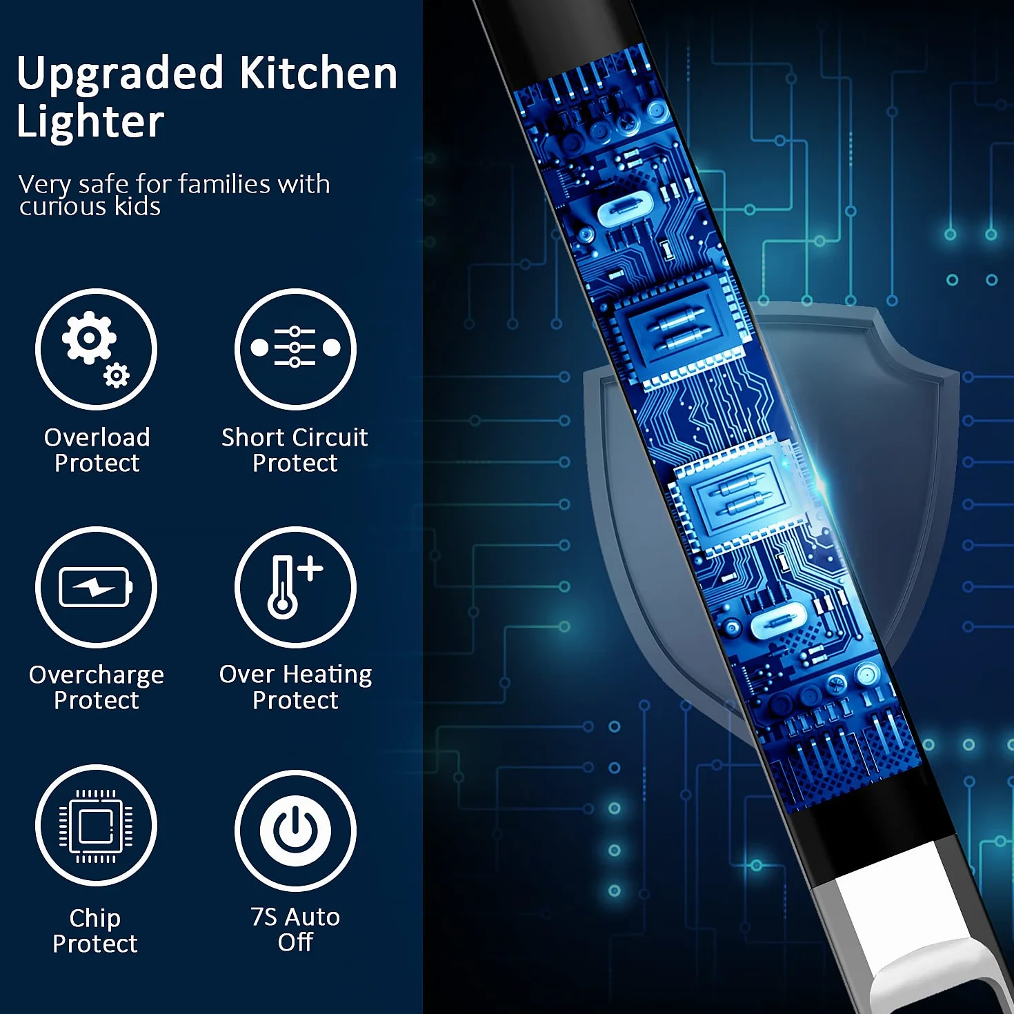 zapalniczka z łukiem świetlnym, ładowana przez USB, wiatroszczelna, bezpłomieniowa, elektroniczna zapalniczka do świec, kuchenek gazowych, kuchni, czarna