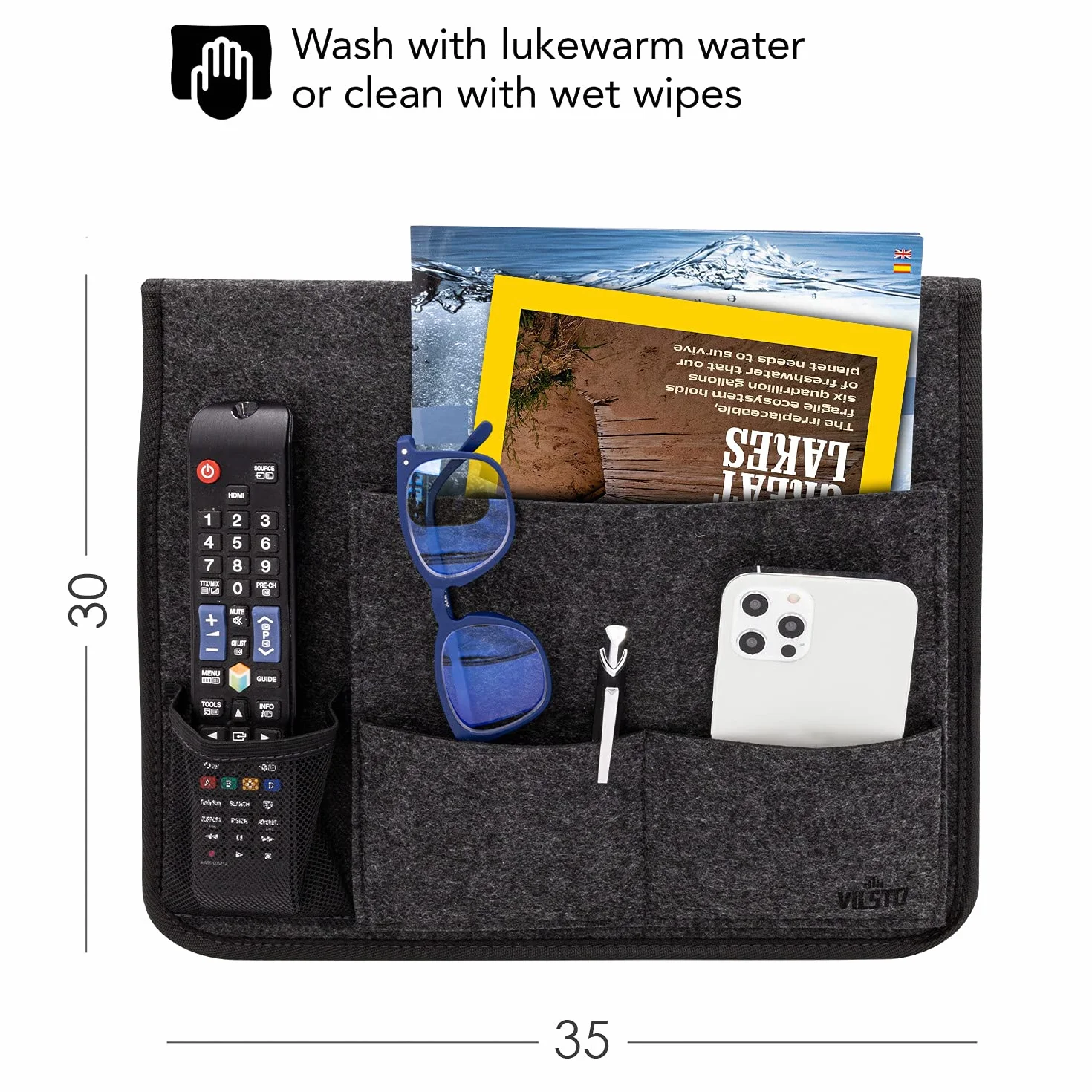 Filcowy organizer do przechowywania przy łóżku, organizer na łóżko piętrowe, organizer wiszący, organizer przy łóżku, uchwyt na pilot, uchwyt na czasopisma, uchwyt na tablet do łóżka, pokrowiec