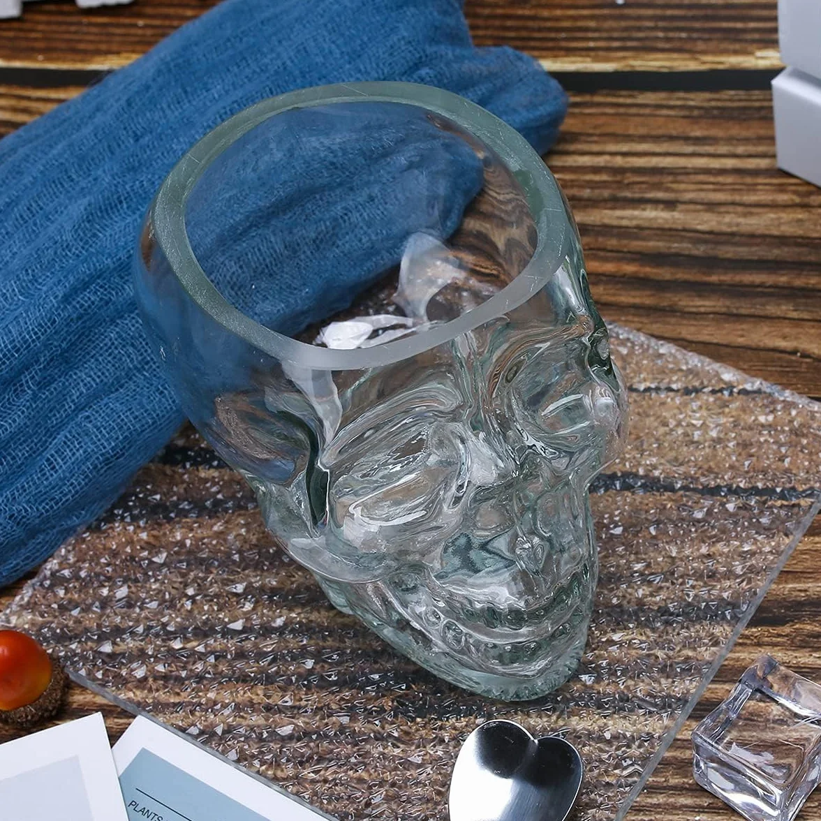 Kieliszek Do Wina Z Czaszką, 3 Szt. 75ML Szklany Kubek W Kształcie Czaszki W Kształcie Głowy Kubek Do Wina Piwo Napój Pojemnik Na Napoje Halloween Party Decor