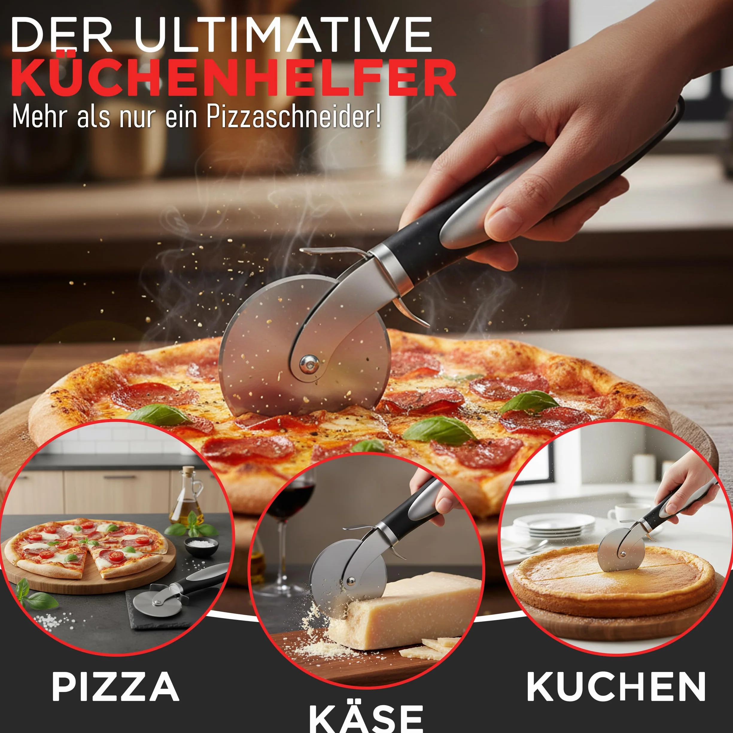 wortek Nóż do pizzy, nóż do pizzy, przybory kuchenne, akcesoria kuchenne, akcesoria kuchenne, gadżety kuchenne akcesoria kuchenne