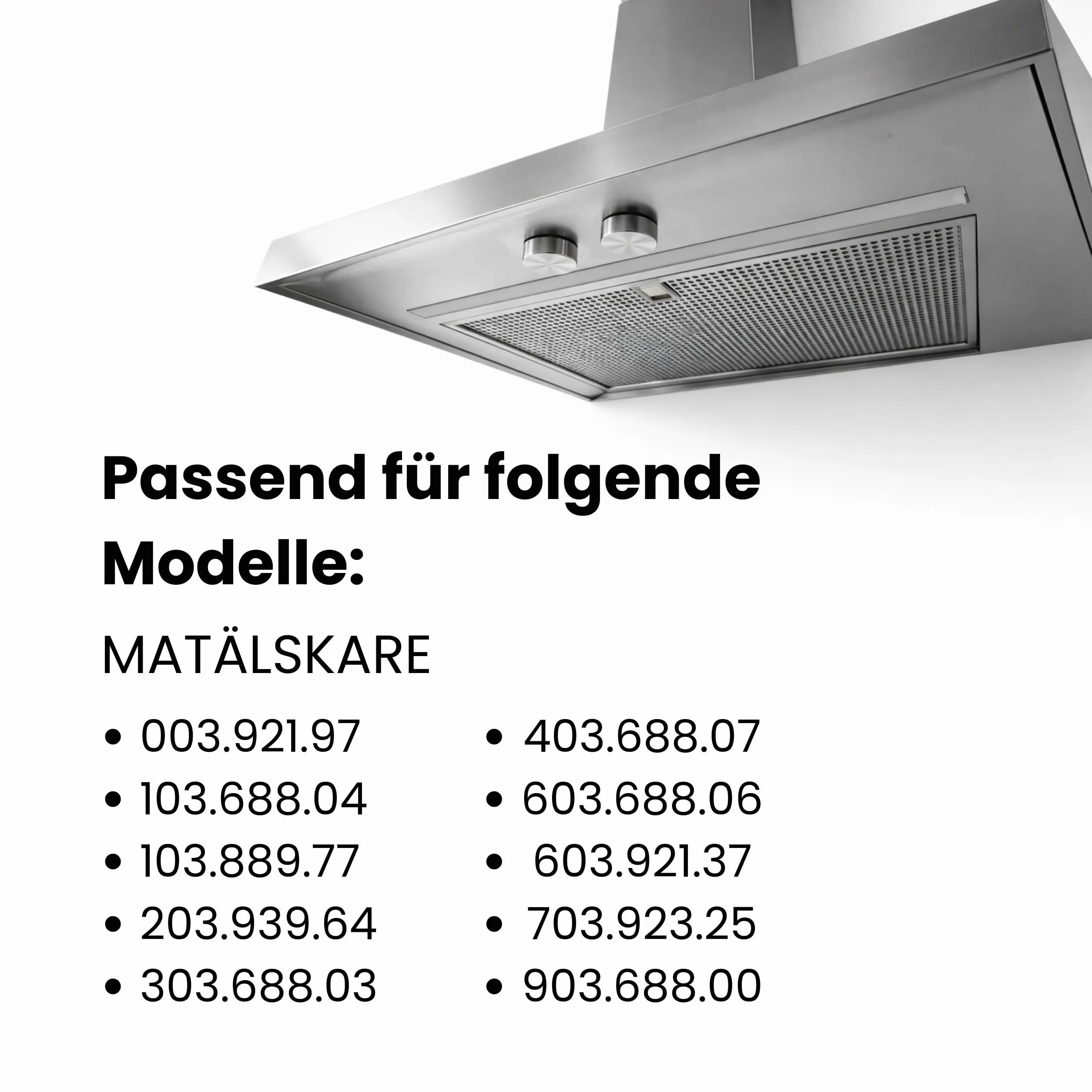 Zapasowe pokrętło do okapu kuchennego, kompatybilne z IKEA MATÄLSKARE & Whirlpool (003.921.97 itd.) – wzmocnione tworzywo sztuczne o wyglądzie metalu, solidne połączenie, łatwy montaż