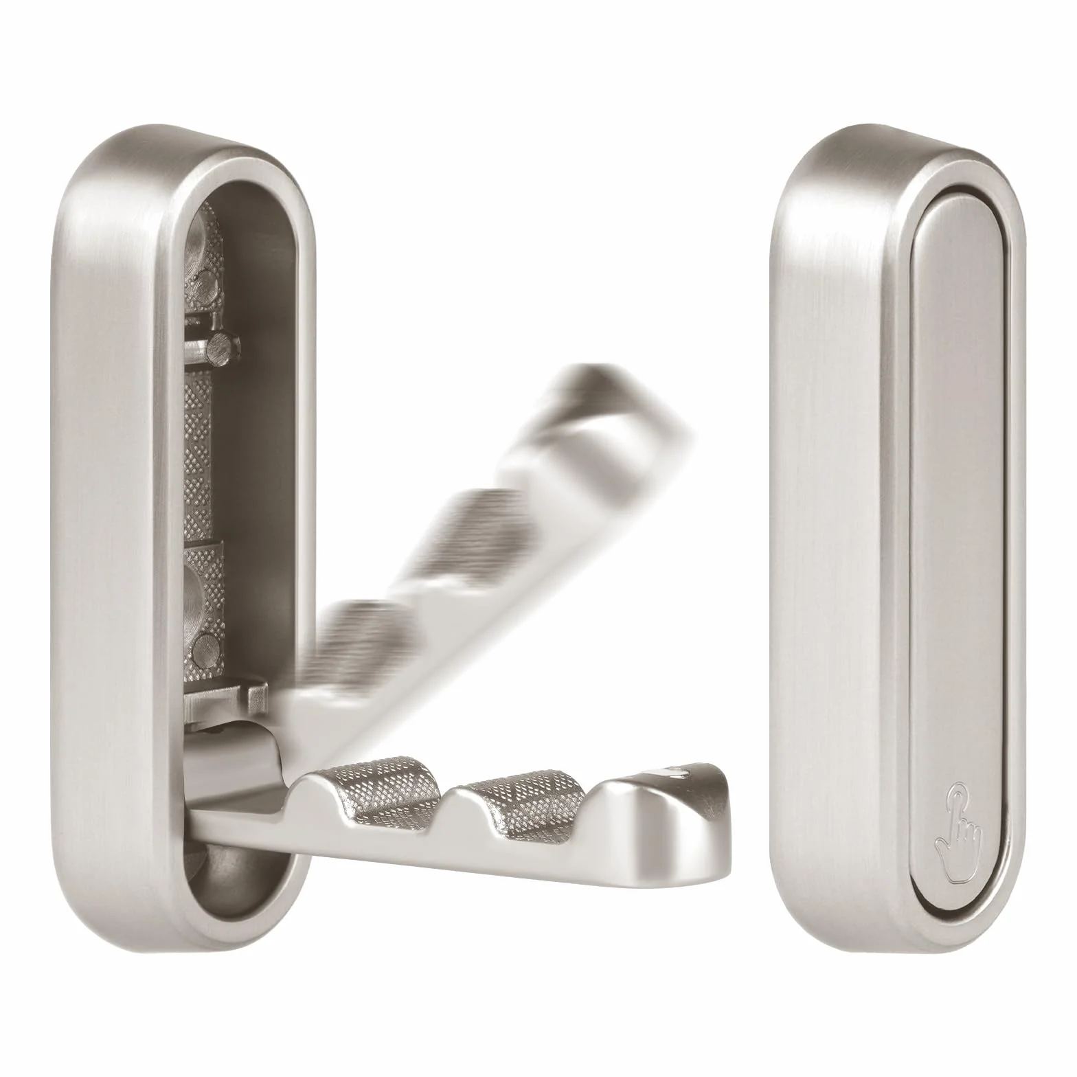 Flintronic 2 sztuki składane aluminiowe wieszaki na ubrania, haczyki na płaszcz