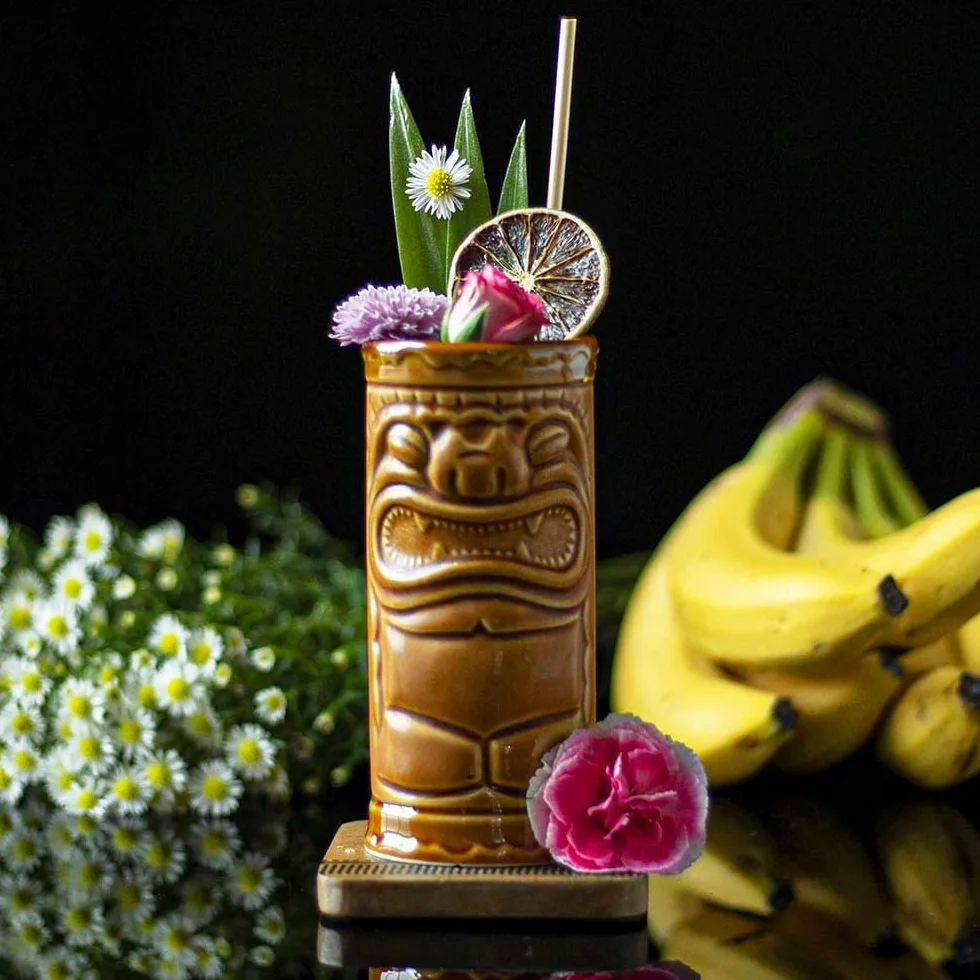 Mikamax Tiki Mugs - Kubki Tiki - Kubki Koktajlowe - Kieliszki do Koktajli - Kubki Ceramiczne - Kubki Barowe - Kieliszki Imprezowe - Kompletny Zestaw