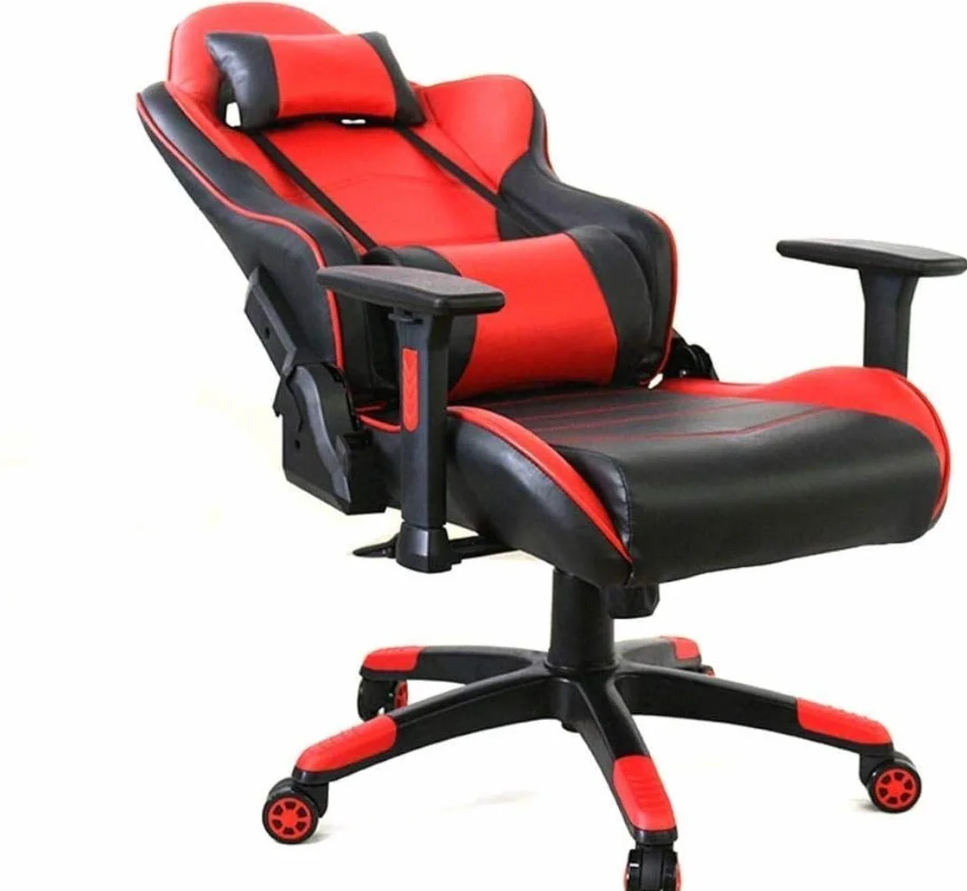 Fotel biurowy Fotel do gier Ciężkie krzesła komputerowe Wysokie oparcie Fotel wyścigowy Obrót o 360° z podnoszeniem Ergonomiczna poduszka pod szyję dla kadry kierowniczej Dodatkowa poduszka Wytrzymał