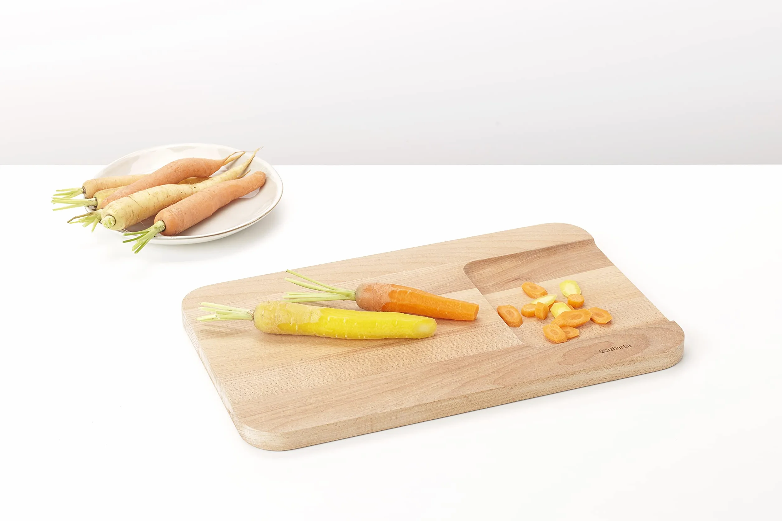 Brabantia 3-częściowy zestaw drewnianych desek do krojenia, wielofunkcyjne deski do krojenia warzyw, chleba i mięsa/ryb, brązowe (40 x 25 x 6 cm)