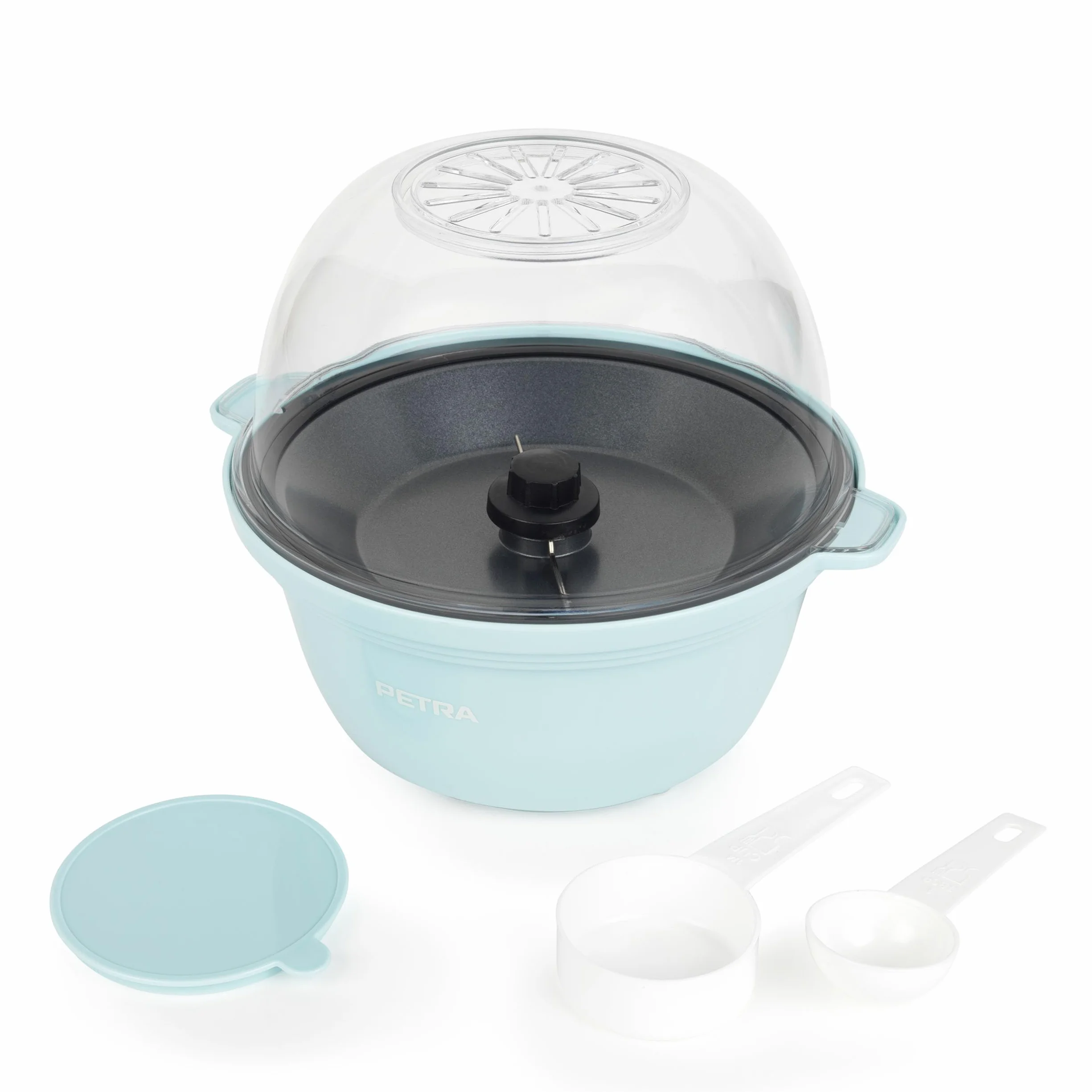 Petra PT6224BLVDE Mini Maszyna do Popcornu – Elektryczna Domowa Goraca Powietrzna Maszyna do Popcornu, Funkcja Mieszania dla Zdrowych Przekasek Bez Oleju/Tluszczu,