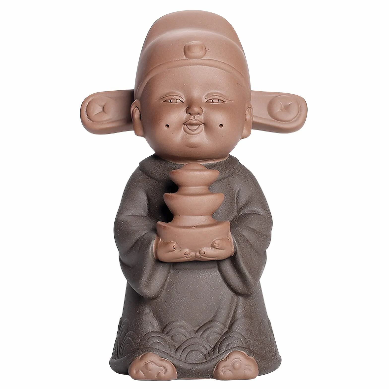 Proste Rzeźby Ceramiczna Figurka Szczęśliwego Chłopca Figurka Zishy Ręcznie Robiona Rzeźba Statua