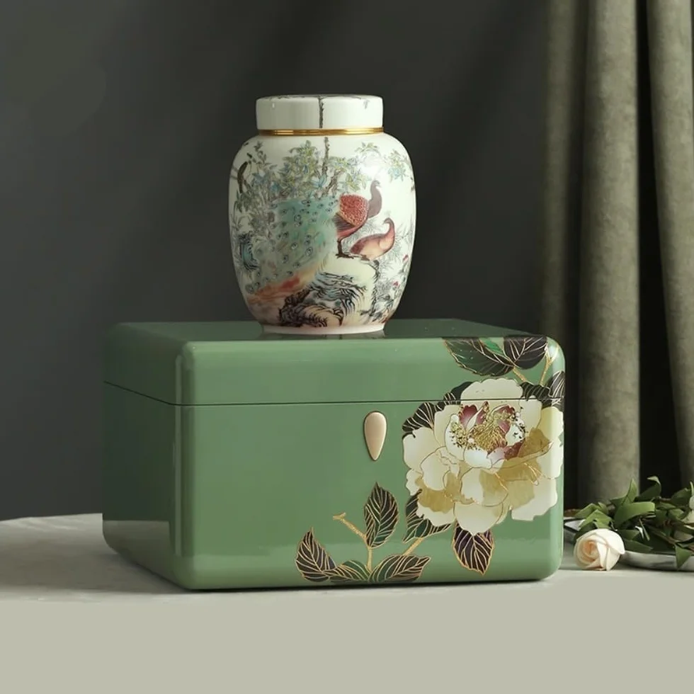 Pojemniki na cukier do herbaty luźny pojemnik do przechowywania herbaty garnek ceramiczny uszczelniony słoik pusty słoik retro zestaw do herbaty pojedynczy słoik / zestaw pudełek na prezenty pojemniki