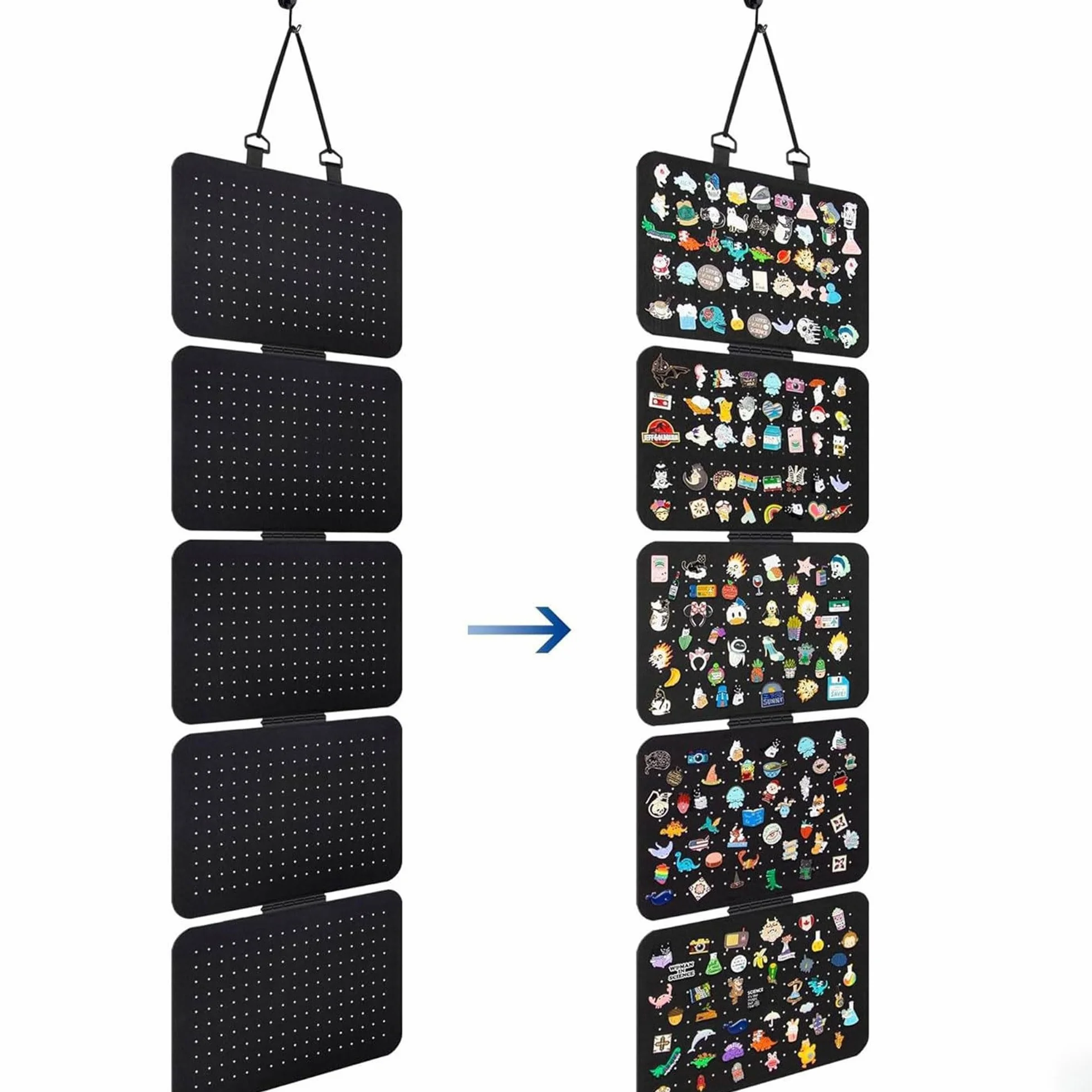Kolekcja Pin Wyświetlacz ścienny Stojak Stojak Stojak na broszkę Wiszący Biżuteria Etui Etui na plakietkę Organizer ścienny Pin Organizer