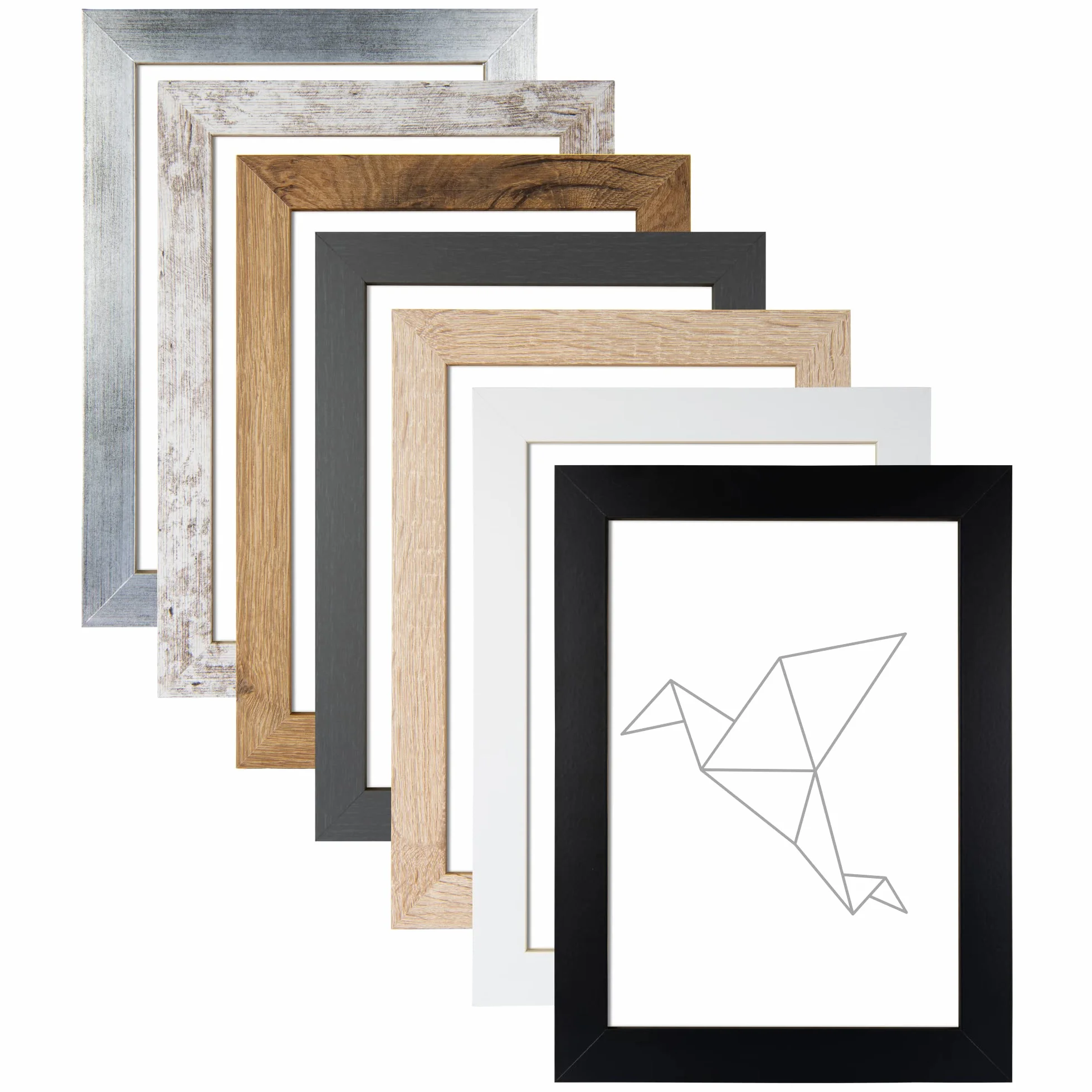 Clamaro Kolaż ramka na zdjęcia 84 x 96 cm | Matowa biel | Ramka MDF w zestawie z nietłukącym szkłem akrylowym, tylną ścianką i metalowymi haczykami