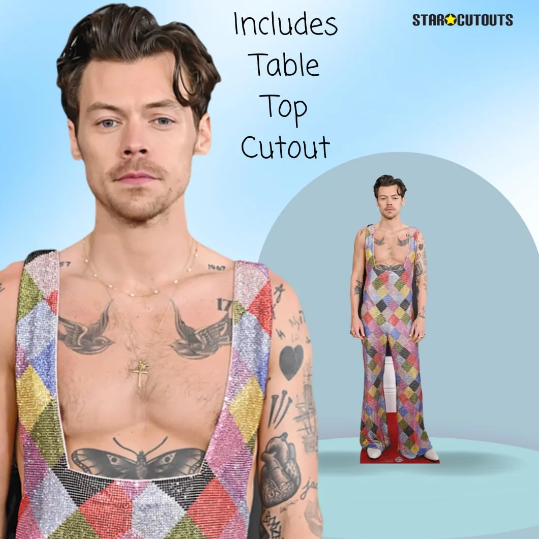 Star Cutouts CS1088 Harry S ogrodniczki Lifesize kartonowe wycięcie z wycięciem w kształcie mini gwiazdy