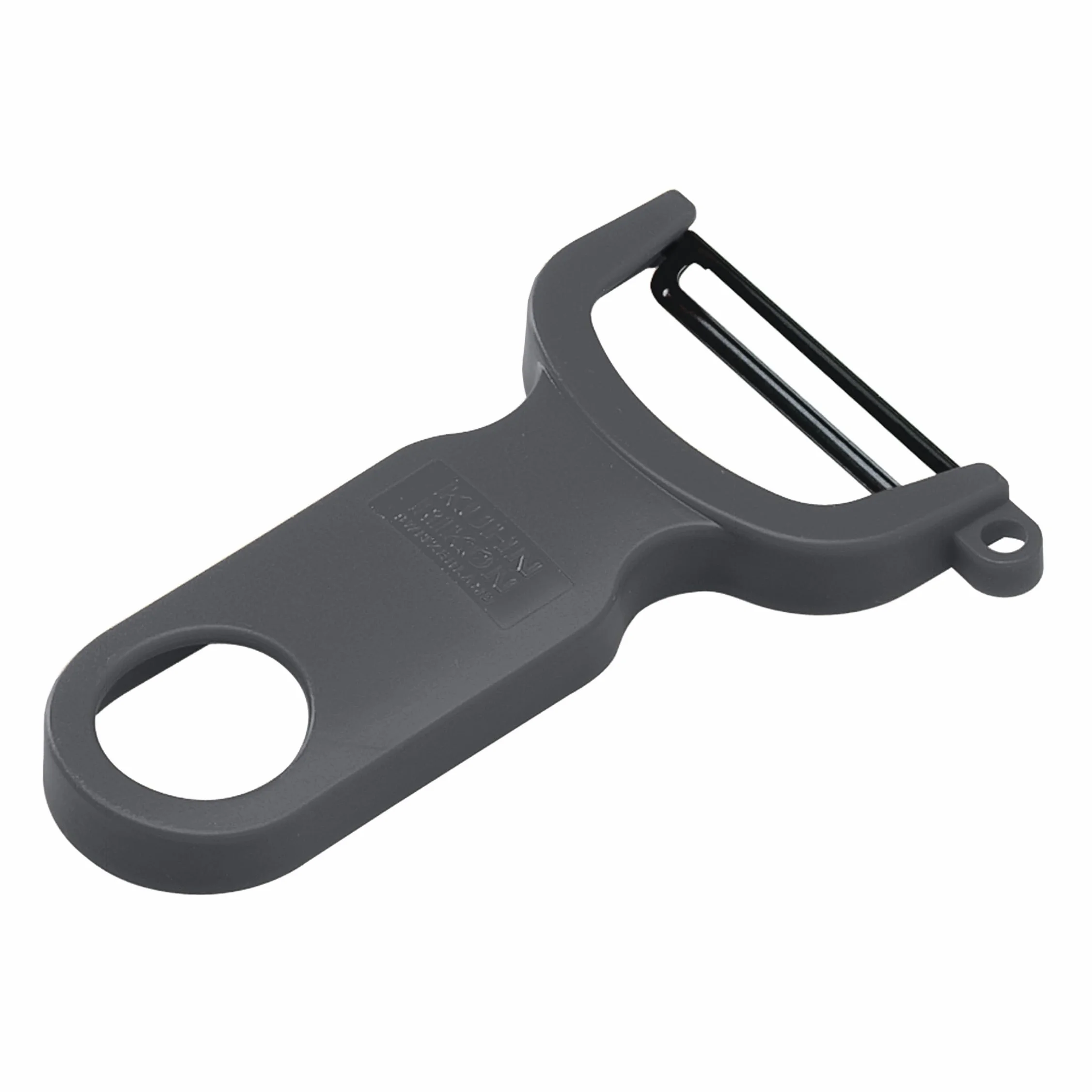 KUHN RIKON Swiss Peeler 2-częściowy zestaw obieraczek do warzyw, ostrze ze stali nierdzewnej, szare i białe, plastikowe, 3