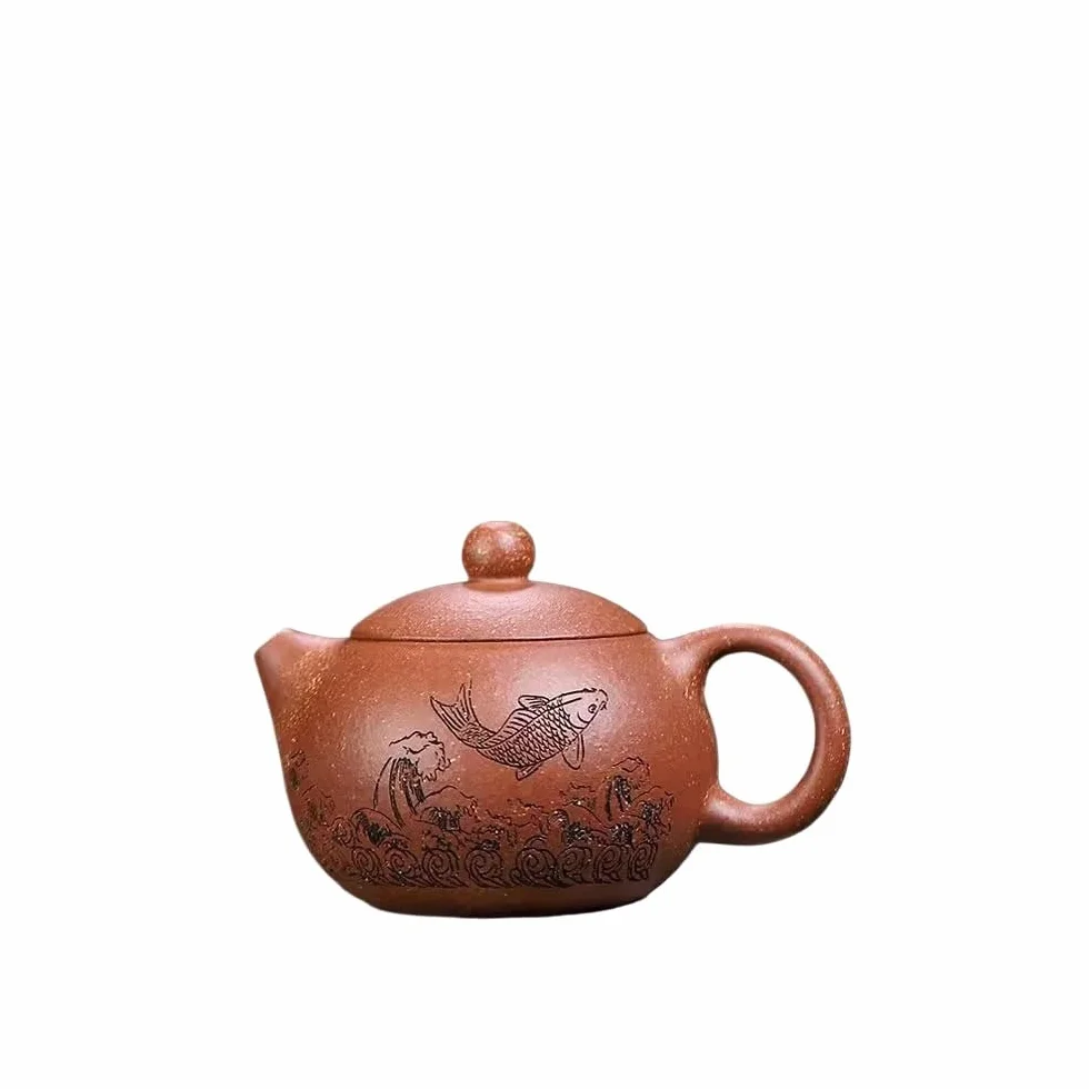 Dzbanek do herbaty 200 ml fioletowe gliniane czajniki ręcznie robione fioletowe błoto zaparzacz do herbaty czajnik chiński zestaw do herbaty Zisha ozdoby luźny liść herbata stroma pojemnik do parzenia
