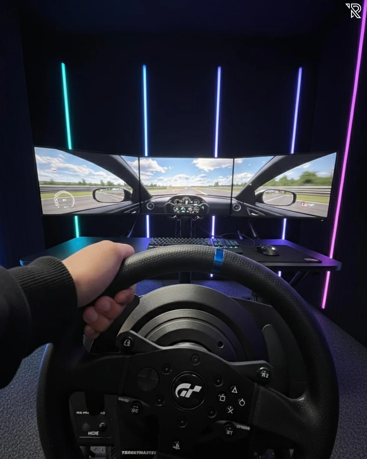 Ranqer Racing Simulator Cockpit - Racing chair with steel frame - Racing Cockpit/Racing Simulator Rhair - Adjustable Backrest for Beginners and Professionals - Metal frame - Simracing cockpit