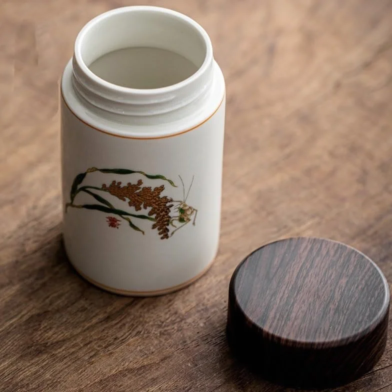 XYNSNDB Pojemnik na herbatę Ceramiczne uszczelnione puszki na herbatę Czarna herbata Puszki do przechowywania zielonej herbaty Mały zestaw do herbaty Kung Fu Akcesoria Kreatywne kanistry kuchenne