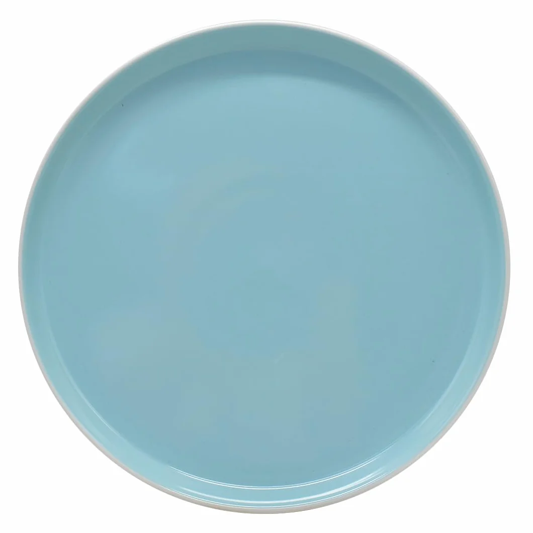 ECHTWERK 12-częściowy zestaw zastawy stołowej w stylu vintage "Nerea" z motywem natury, dla 4 osób, pastelowy zestaw naczyń z kamionki, 4 x talerz obiadowy, 4 x talerz do zupy, miętowy