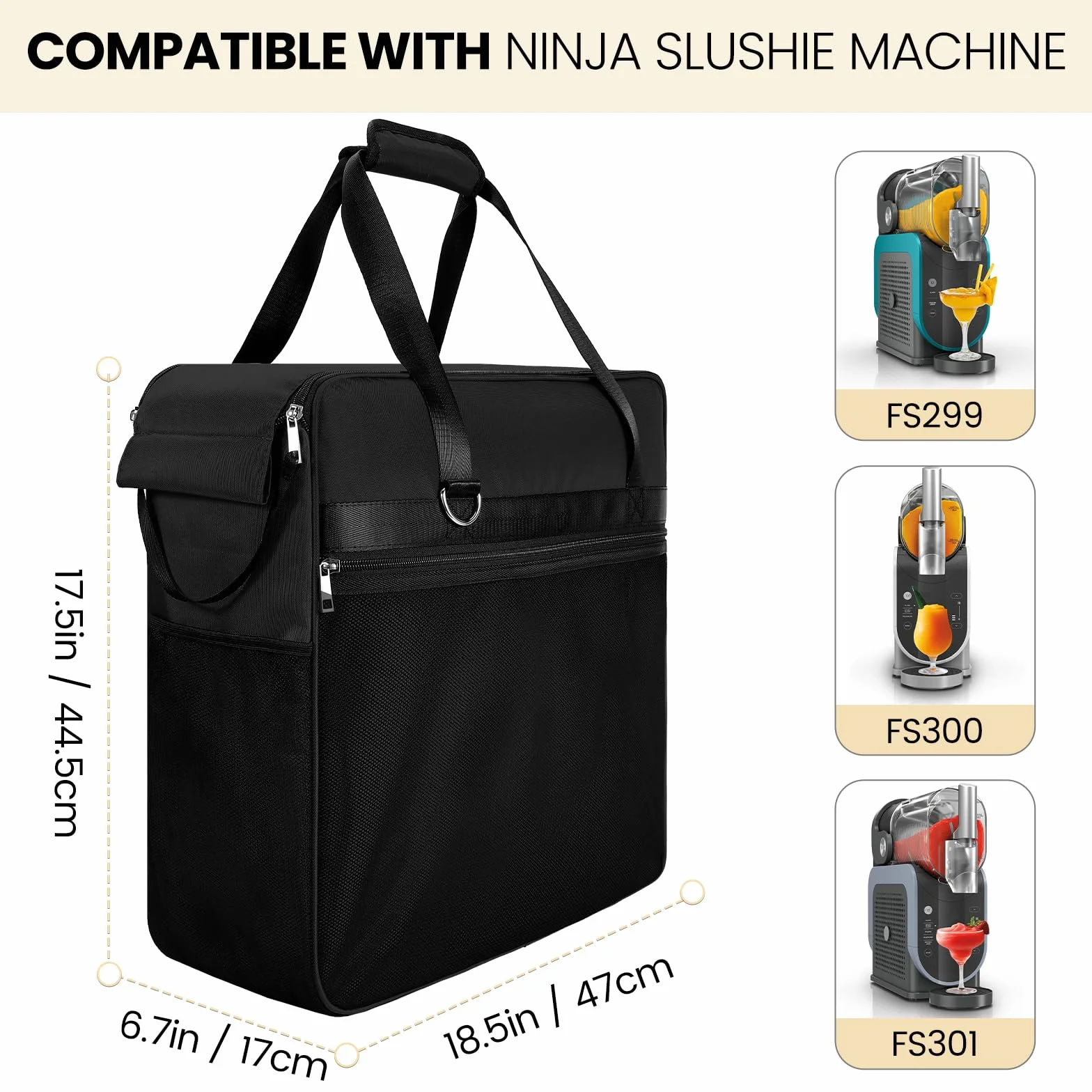 Torba do automatów do slushi Ninja FS300/FS301 pyłoszczelna podróżna