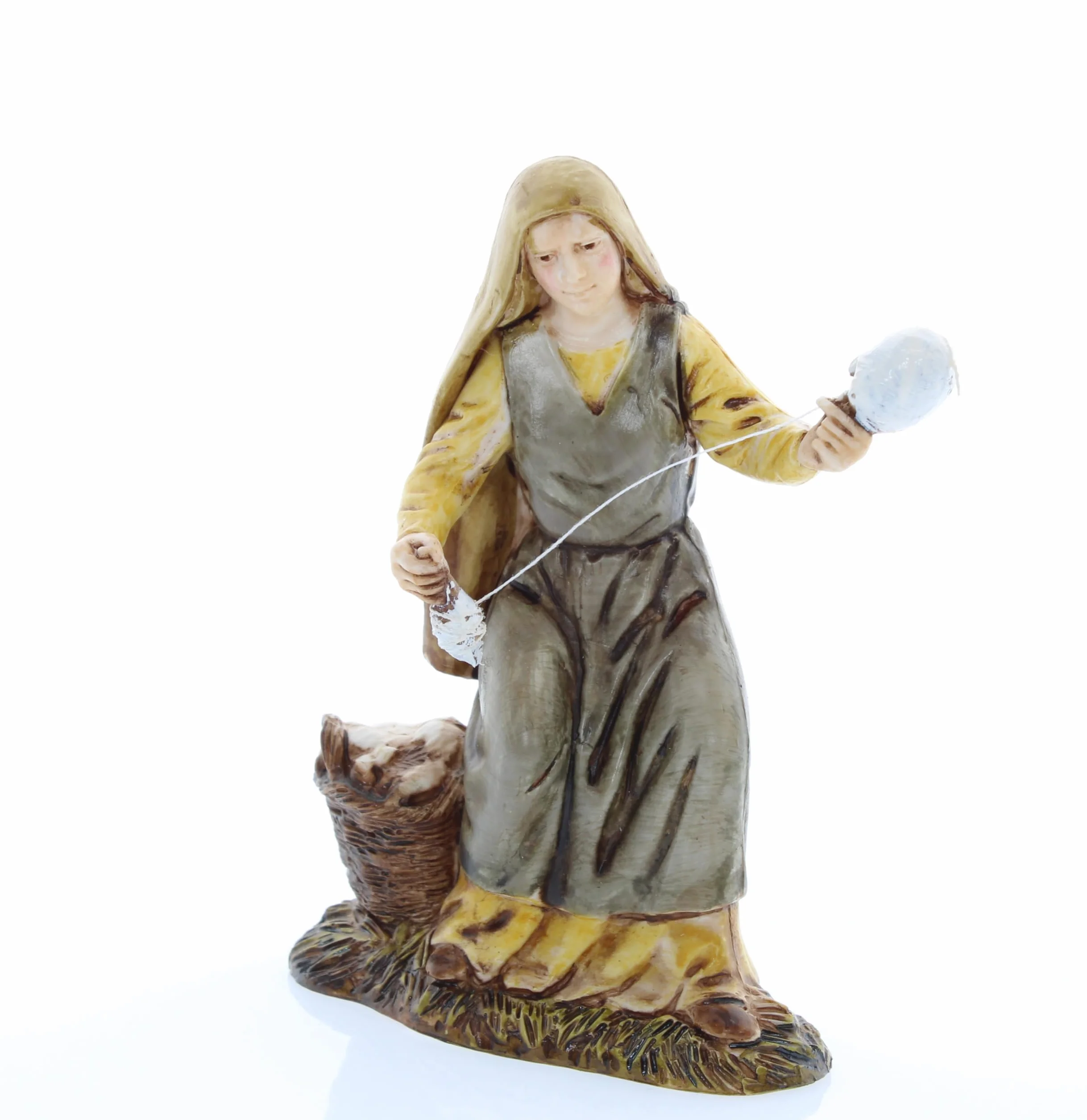Moranduzzo Spinner do szopki, 10 cm, skala 1:20, niezniszczalne figurki szopki, styl z XVIII wieku, ręcznie wykończony obraz, oficjalny produkt, wyprodukowano we Włoszech, rzeźbiarz M. Landi