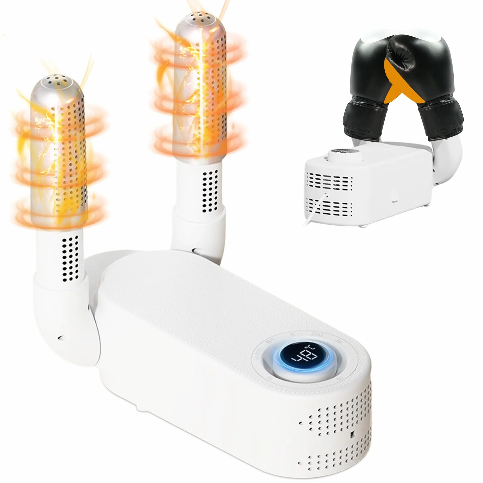 CEWROM Elektryczna suszarka do butów, suszarka do butów, ogrzewacz do butów, szybkie suszenie, sterylizacja UV, cyrkulacja ciepła 360°, inteligentny timer, energooszczędna, składana, do domu, podróży