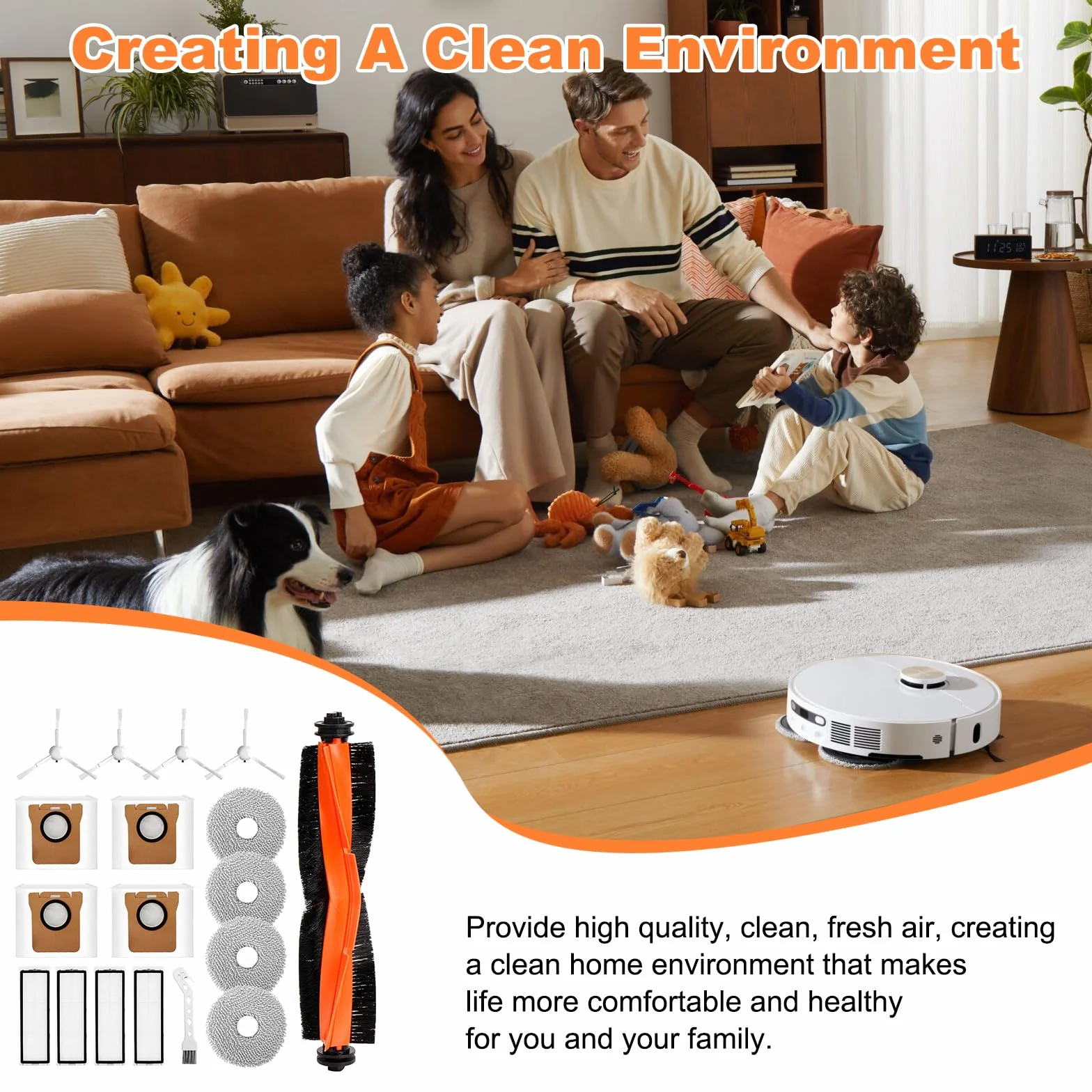 Zestaw akcesoriów kompatybilny z Xiaomi X20+ Robot Vacuum, 1 x szczotka główna 4 szczotki boczne 4 filtr HEPA 4 mop kompatybilny z Xiaomi X20 akcesoria zamienne do odkurzacza