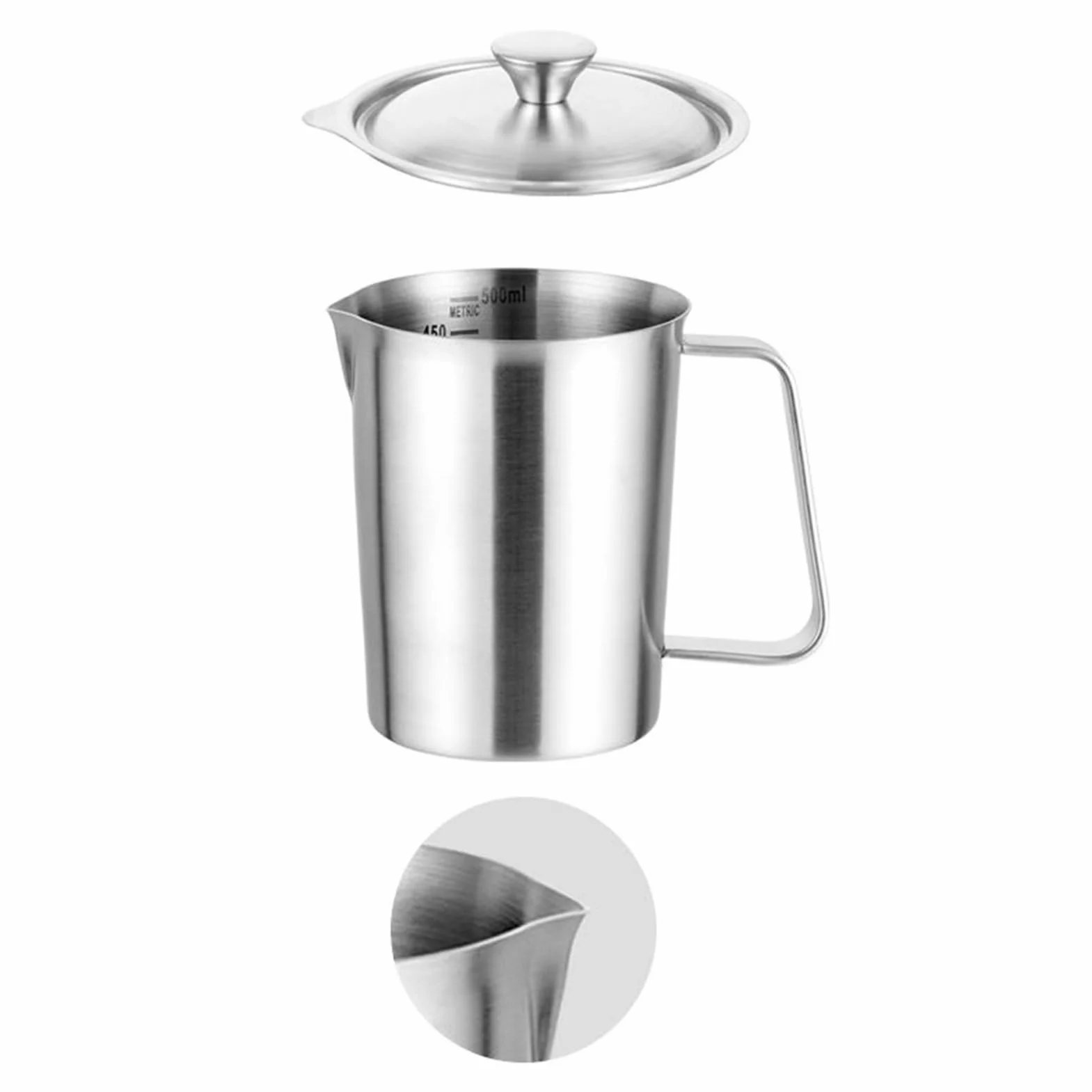 Dzbanek Spieniający Mleko 2L Ze Stali Nierdzewnej Przenośny Gadżet Kuchenny | przenośny dzbanek do spieniania mleka do przygotowywania kawy Do Latte, Cappuccino i Napojów dla Kawiarni, Domu i Kuch