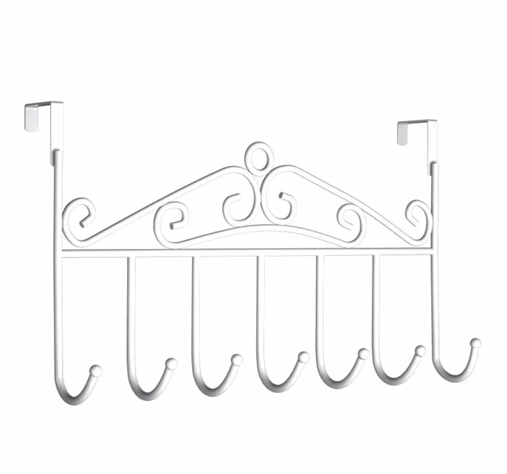 Wieszak ścienny Wieszak Na Ubrania Wieszak Naścienny Wieszak Na Drzwi Wieszak Na Ubrania Wieszak Na Płaszcze Do Przedpokoju, Kuchni, Łazienki Haczyki na płaszcze (Color : Bianco)