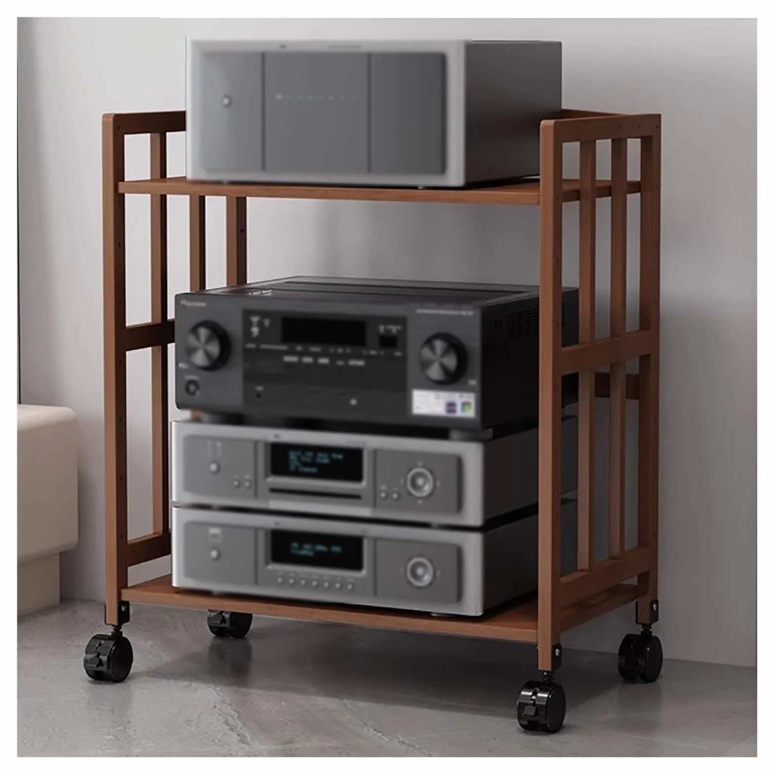HiFi Rack AV półka mała szafka na nośniki audio-wideo. Rozrywka Komponenty stereo Stojaki Konsola do gier Odtwarzacze CD Wzmacniacz Mocy Półka.