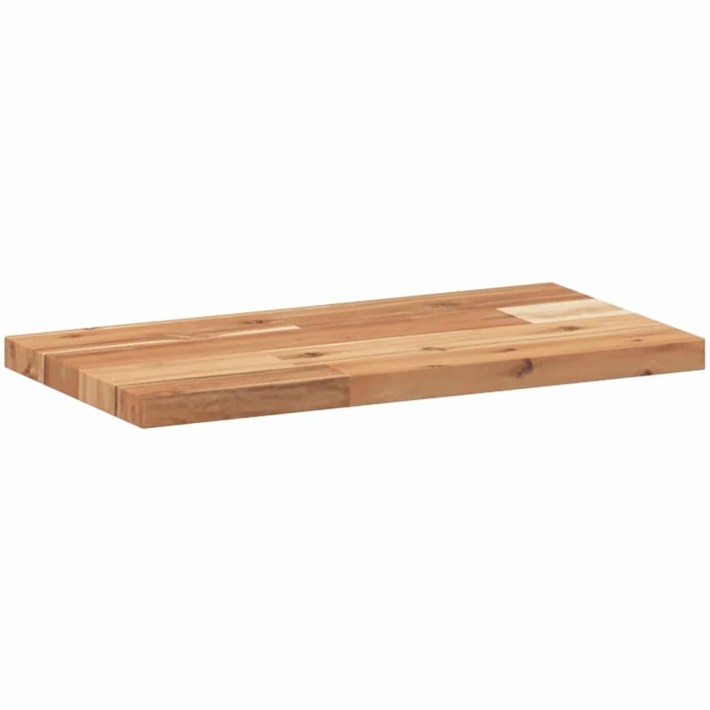 Zestaw 3 regałów wiszących, 40 x 20 x 2 cm, lite drewno akacjowe, olejowane, do sypialni, łazienki, salonu, regał ścienny, zestaw do montażu na ścianie, wytrzymałe i trwałe
