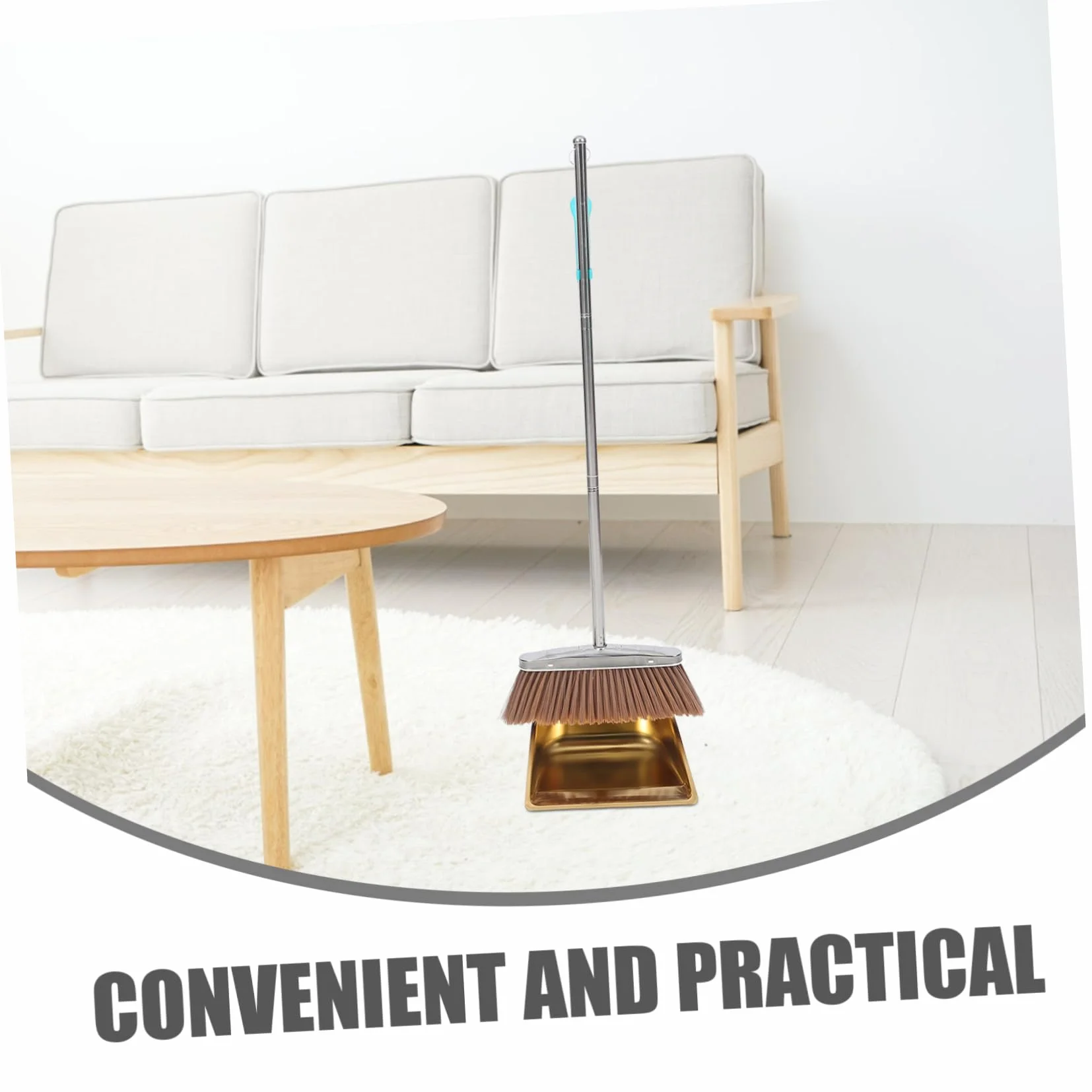 1zestaw Broom i Dustpan z Ręcznym Miotłą i Szufelką Wysokiej Jakości Zestaw Do Sprzątania Domu i Biurze Ergonomiczna Rączka Stal Nierdzewna Trwały i Wygodny Użyciu