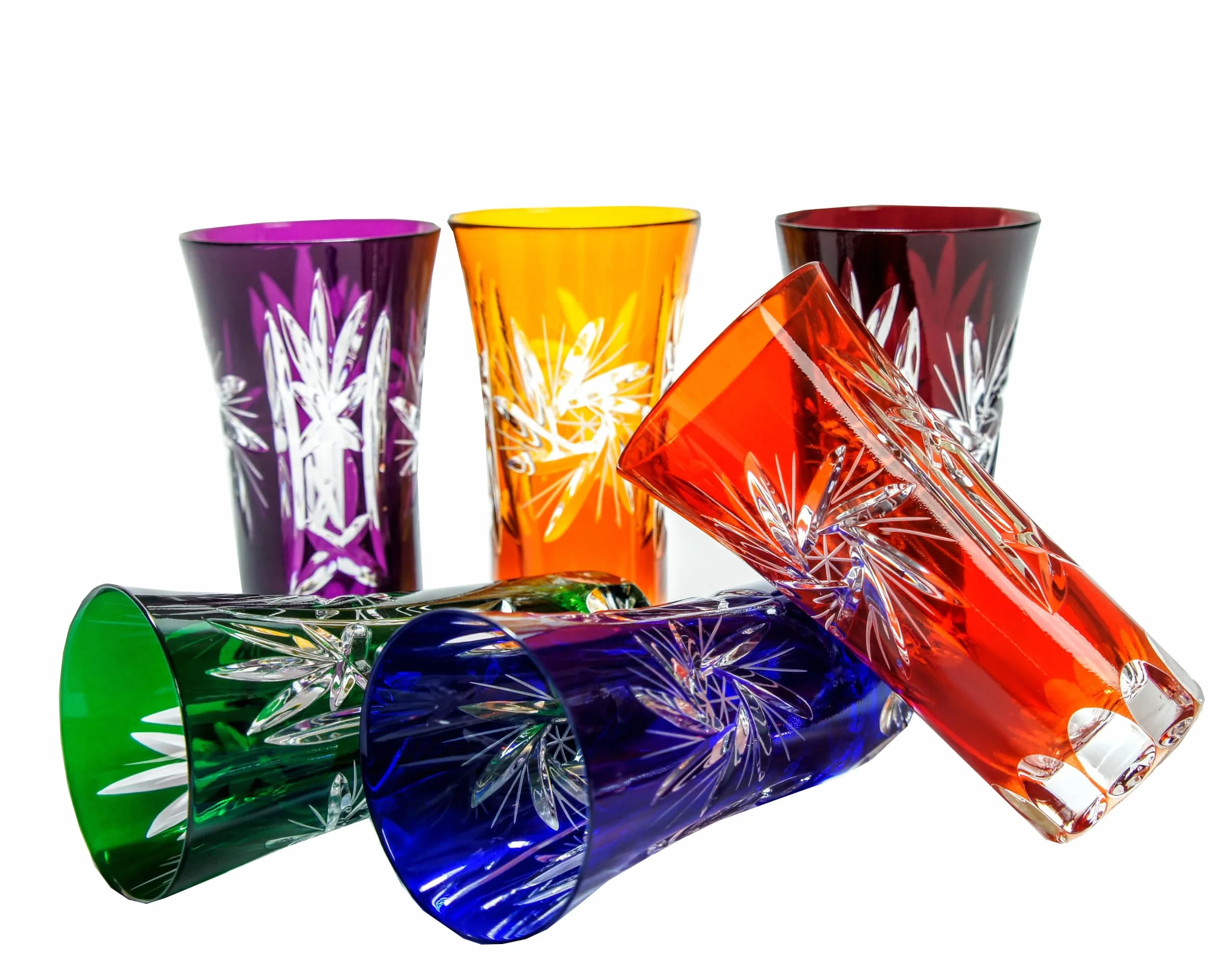 Uzo kryształowe szklanki – 50 ml – ręcznie wykonane kieliszki do likieru z grawerunkiem – eleganckie szklanki do digestifu, aperitif i ekskluzywnej dekoracji stołu – szlachetny prezent dla koneserów –