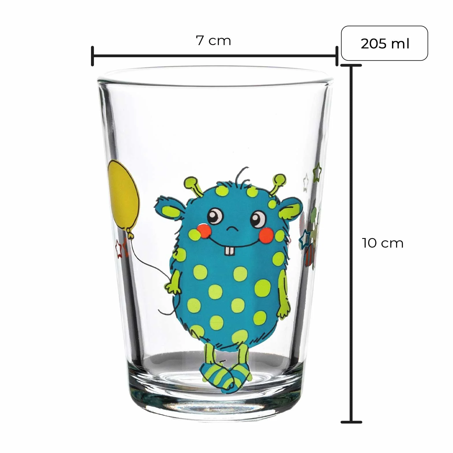 Ritzenhoff & Breker Kubek dziecięcy z motywem, zestaw 9 sztuk, 205 ml, szklanki dla dzieci, nadają się do mycia w zmywarce, potwora/zwierzęta z dżungli, zwierzęta leśne, kolorowe motywy zwierzęce