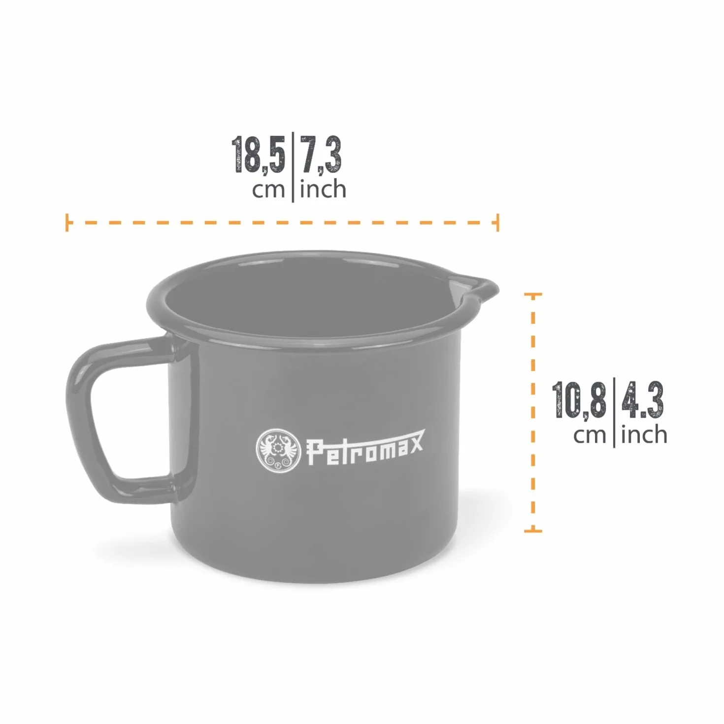 Petromax Emaliowany garnek do mleka (1 litr, czarny)