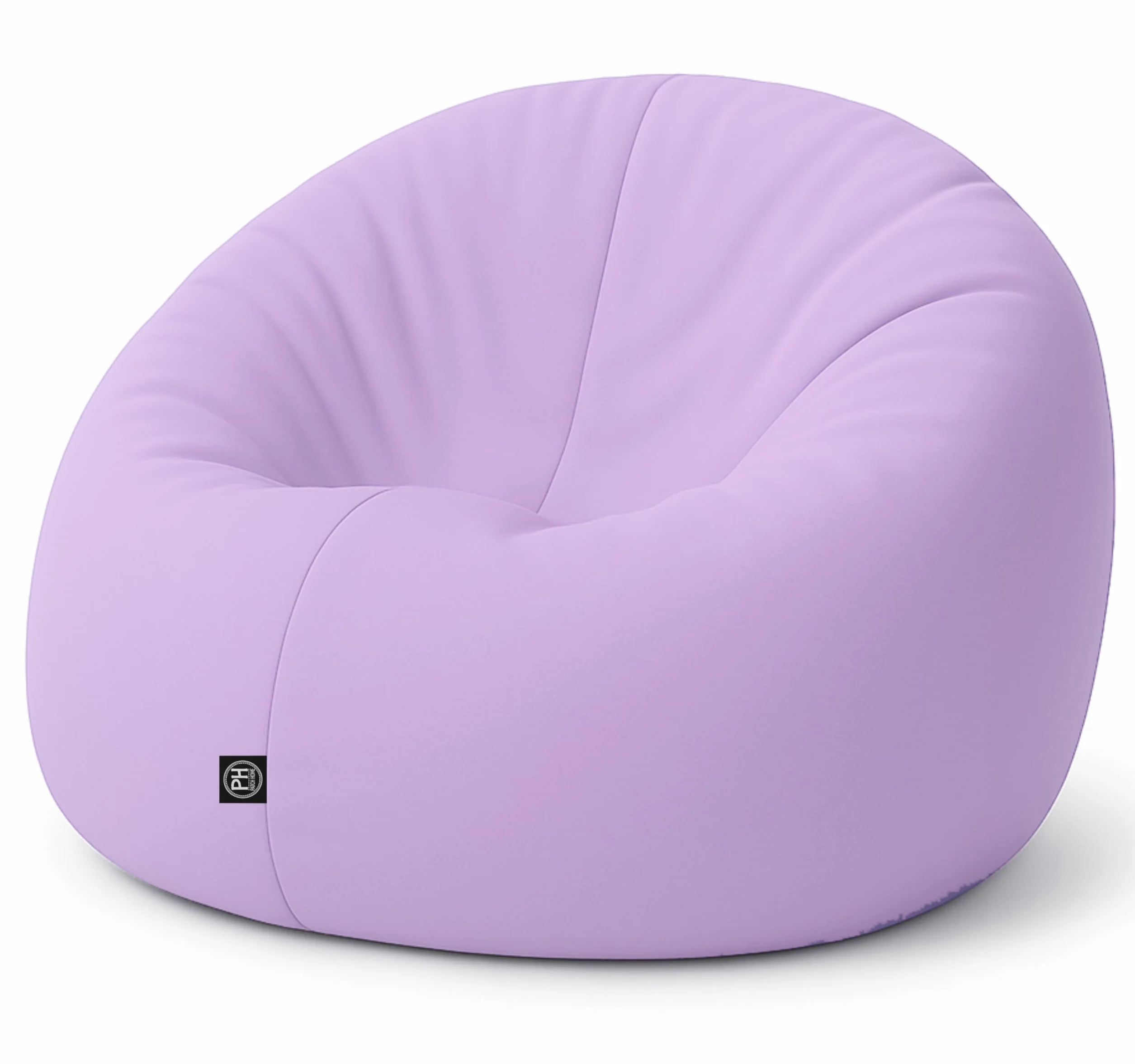 Patchhome Bean Bag worek/poduszka do siedzenia 2 w 1, średnica 100 cm, kolor liliowy optymalnie napełniona