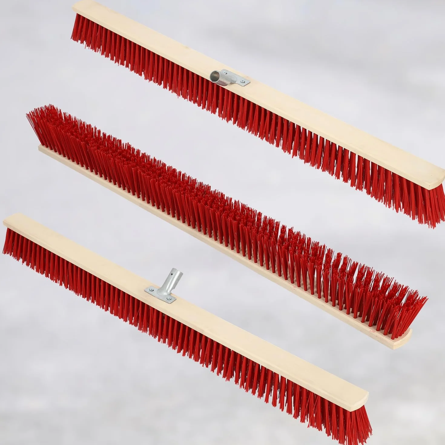 KOTARBAU® Ulicówka - 105 CM - Zamiatacz - Szczotka - Miotła Drewniana - Zmiotka - PVC - Drewniany Trzonek