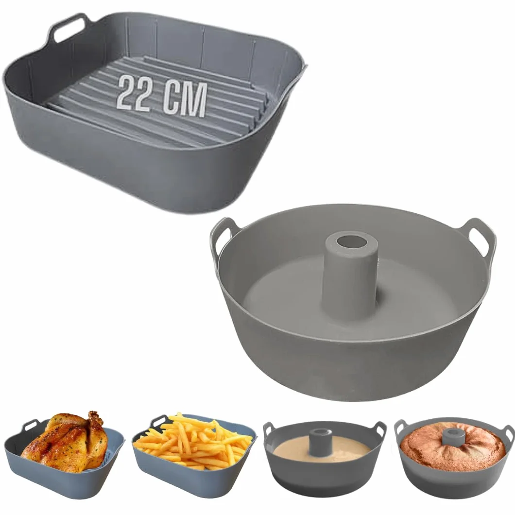 Foremki do frytkownicy powietrznej 22 cm Akcesoria do frytkownicy Silikonowa foremka do frytkownicy savarin i Naczynie do frytkownicy POWIĄZANE Z Akcesoriami do frytkownicy POWIETRZNEJ OD 4 DO 6 L